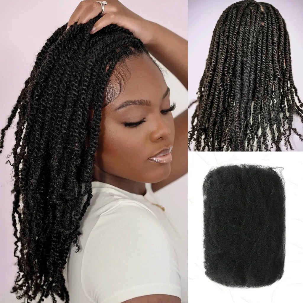 Toyotress Luxurious 100% Human Hair Afro Kinky Bulk Braiding Hair