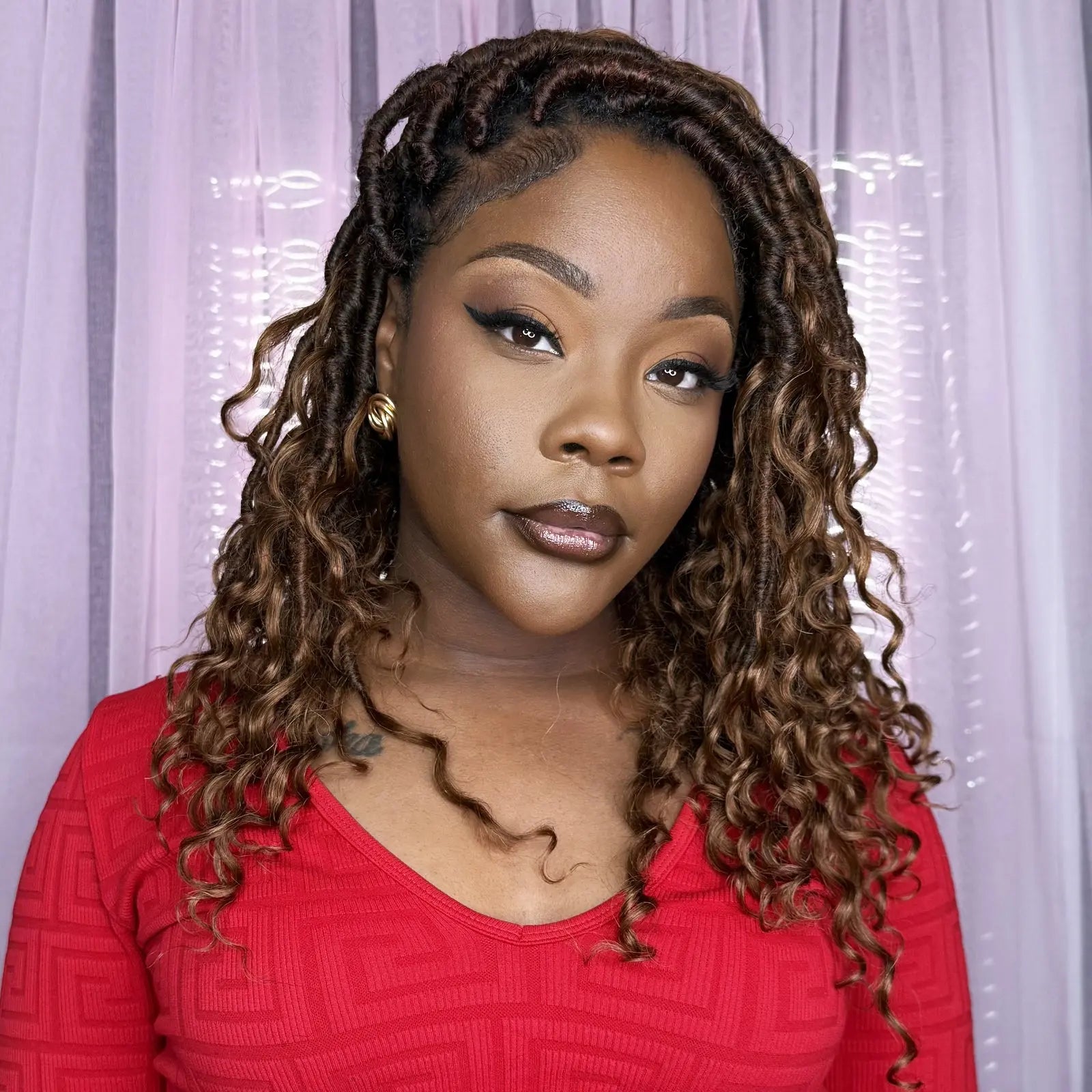 8 Packs | Toyotress® HLocs Crochet Boho Locs Braiding Hair With Human Hair Curls  Pre Looped Goddess Boho Dreadlocks Curly Full Ends Hair Extensions Toyotress