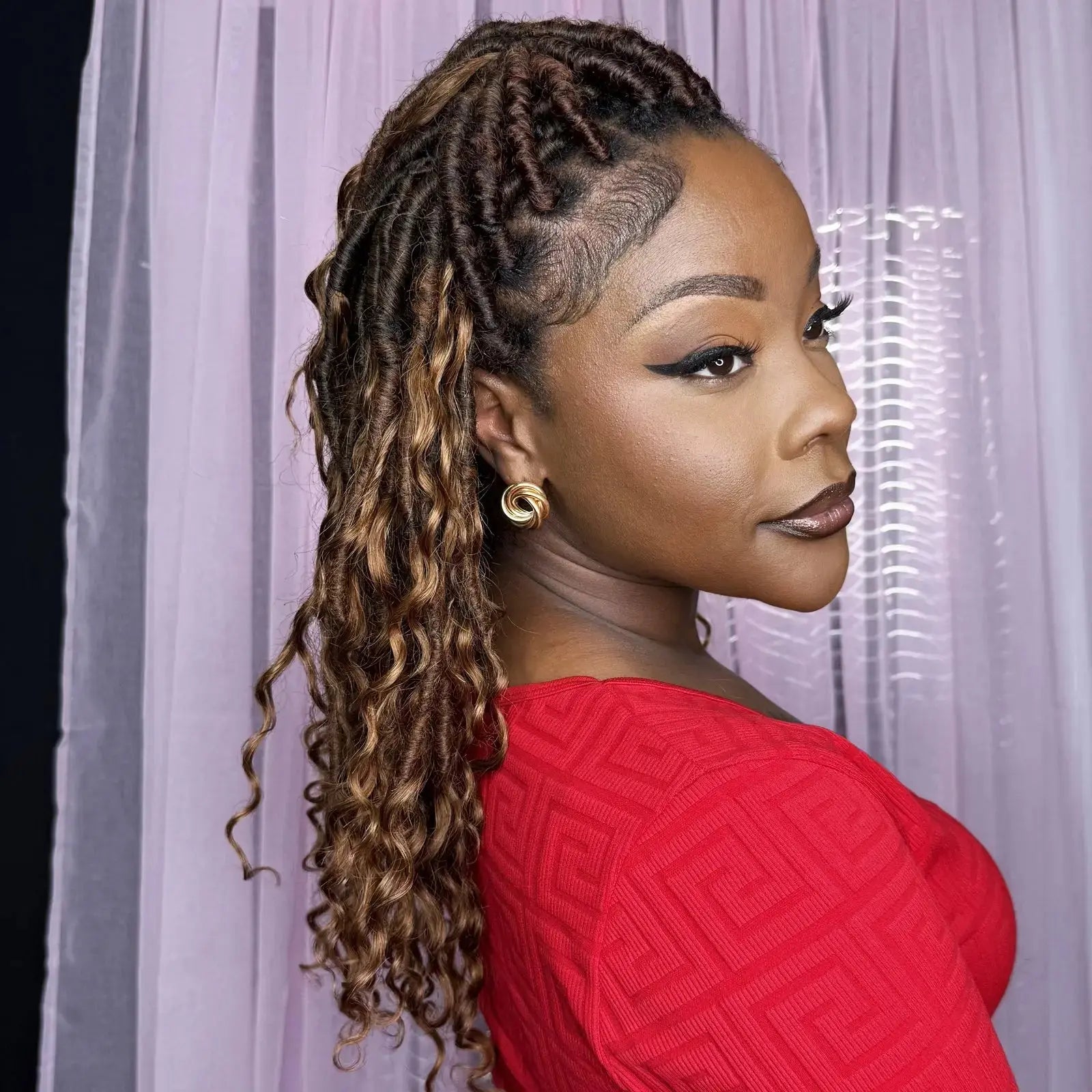 8 Packs | Toyotress® HLocs Crochet Boho Locs Braiding Hair With Human Hair Curls  Pre Looped Goddess Boho Dreadlocks Curly Full Ends Hair Extensions Toyotress