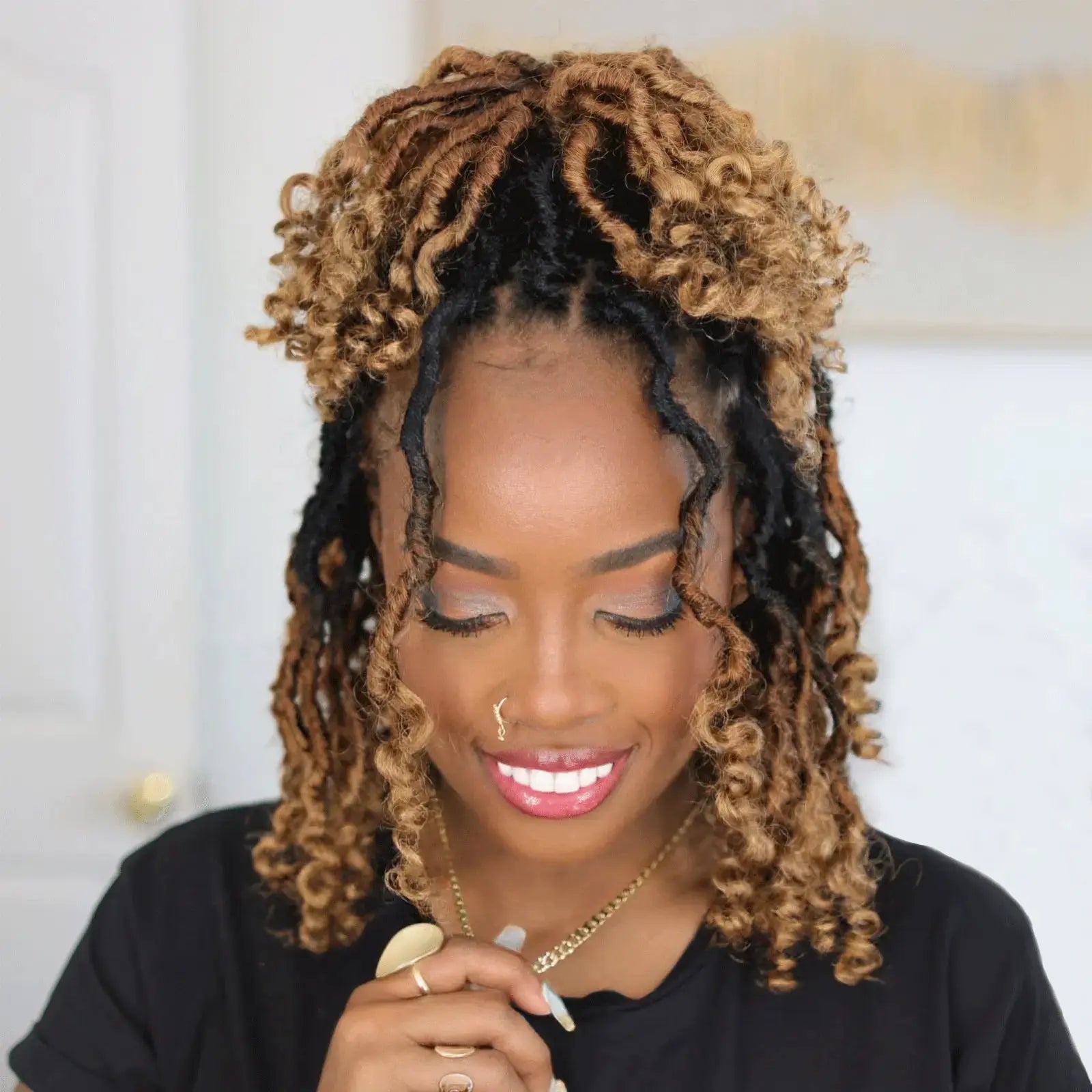 Toyotress Passion Locs Crochet Hair Handmade Curly Hair Crochet Synthetic Braiding Hair