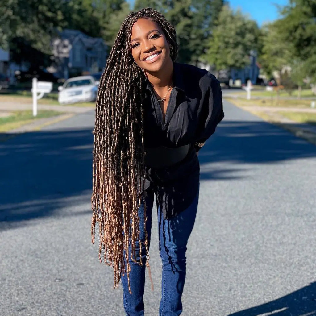 Clearance | Toyotress® Butterfly Locs Pre-Looped Distressed Braiding Synthetic Crochet Hair Extensions Toyotress