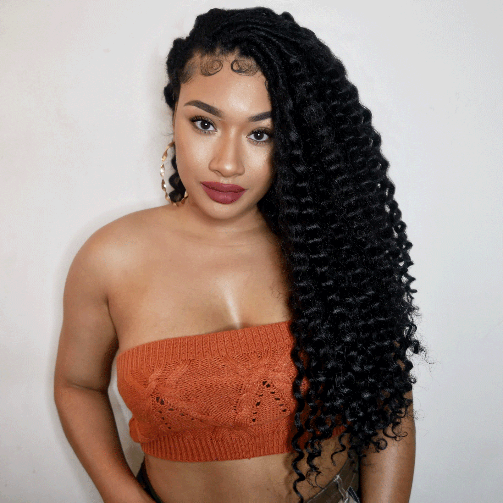 TOYOTRESS UNIQUE DEEP WAVE LOCS CROCHET | CROCHET FRENCH LOCS WITH LONG CURLY ENDS CROCHET HAIR PRE LOOPED DEEP WAVE LOCS BRAIDING HAIR FOR WOMEN