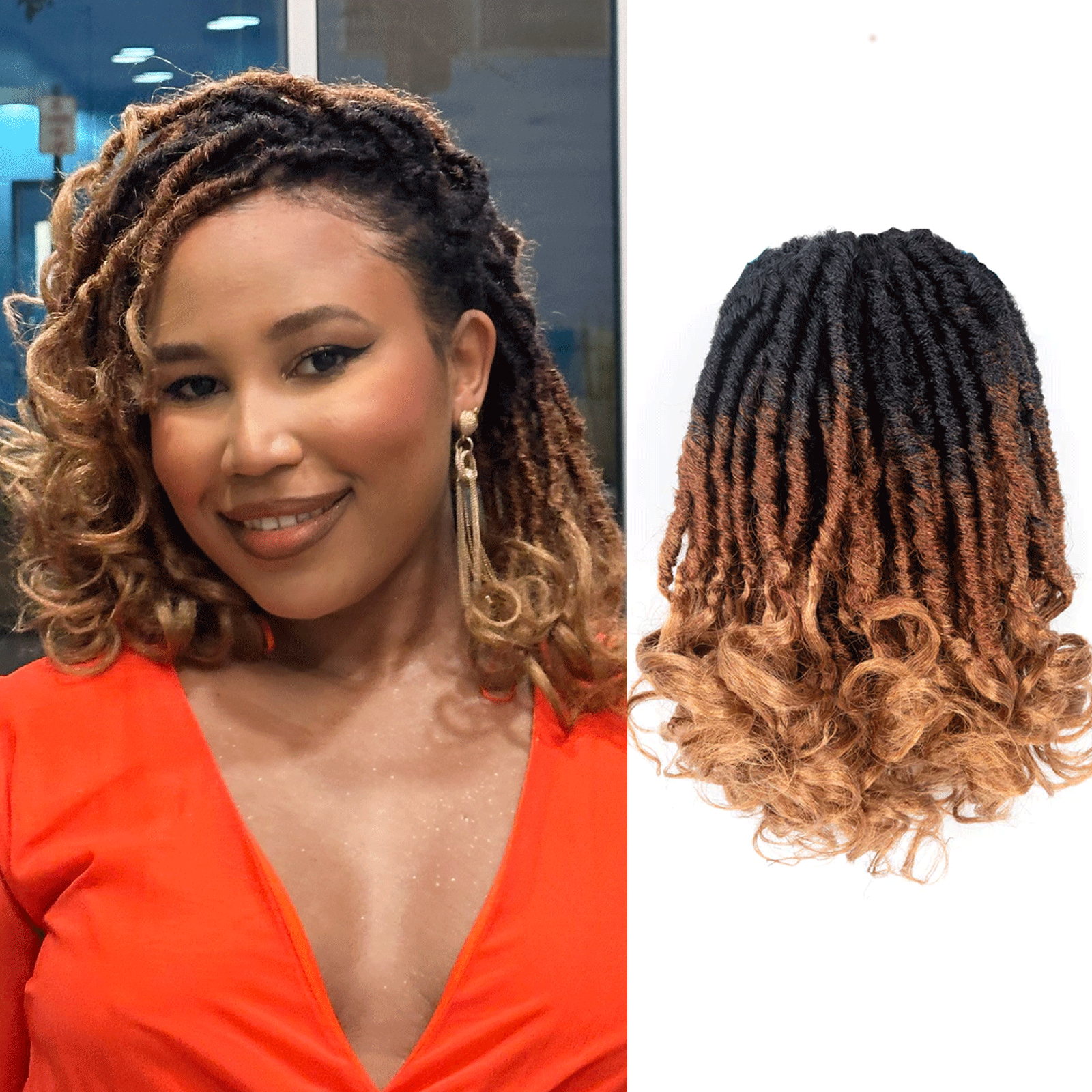 Toyotress Unique French Curl Locs Crochet 14-18