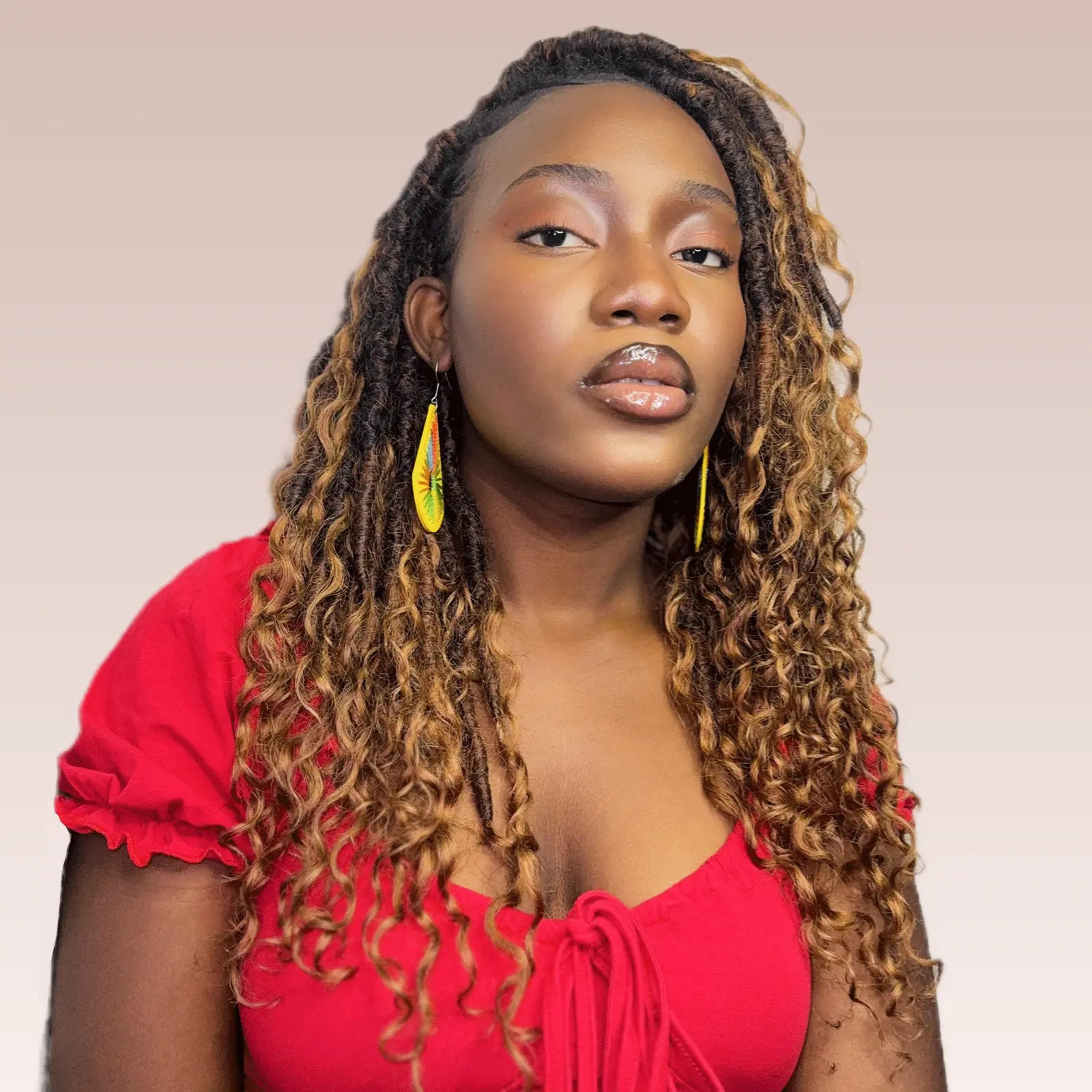 Toyotress Crochet Boho Locs Braiding Hair With Human Hair Curls Pre Looped Goddess Boho Dreadlocks Curly Full Ends Hair Extensions