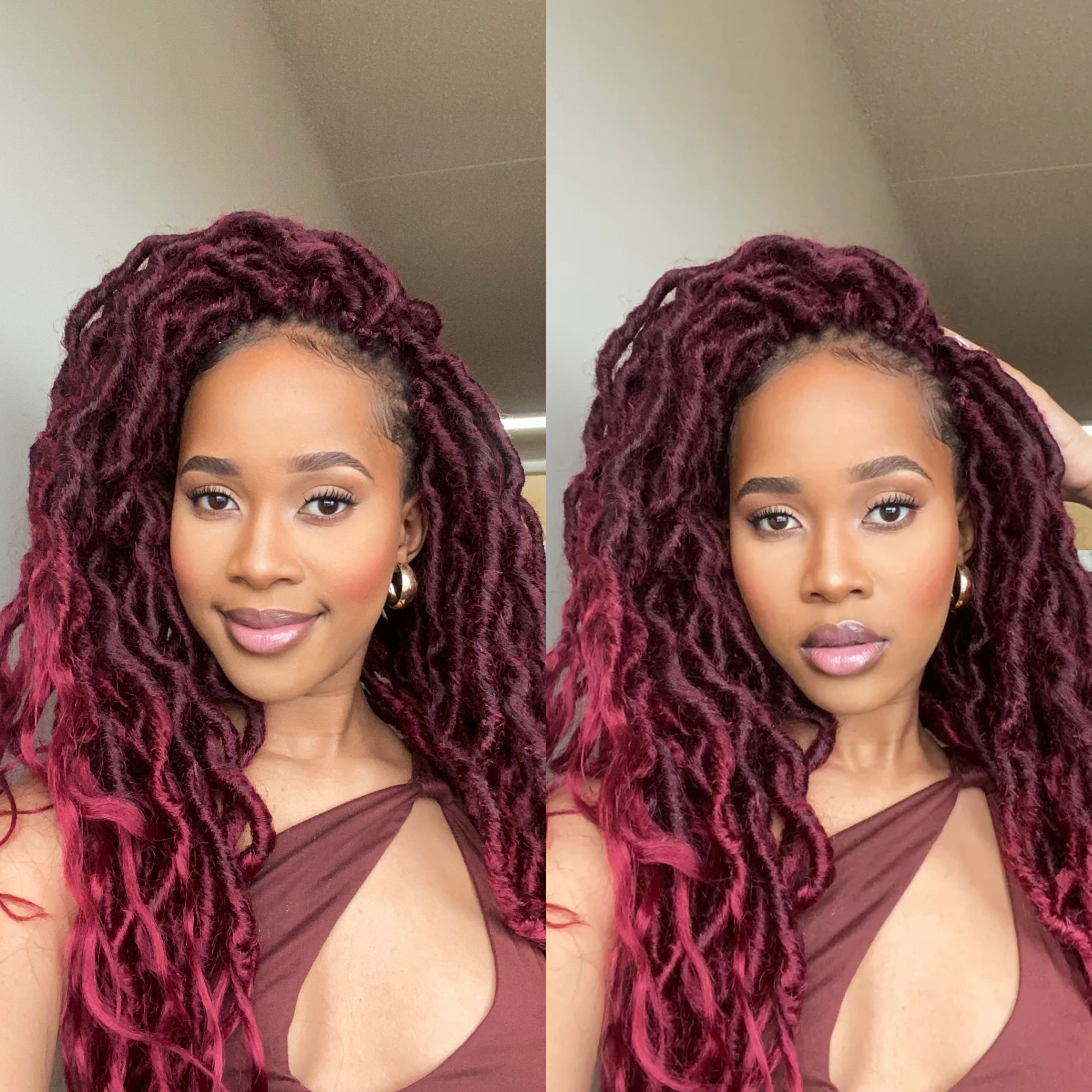 Wavy Locs Crochet Hair 16-24 Inch All Colors | Pre-Looped, Handmade Crochet Synthetic Braiding Hair