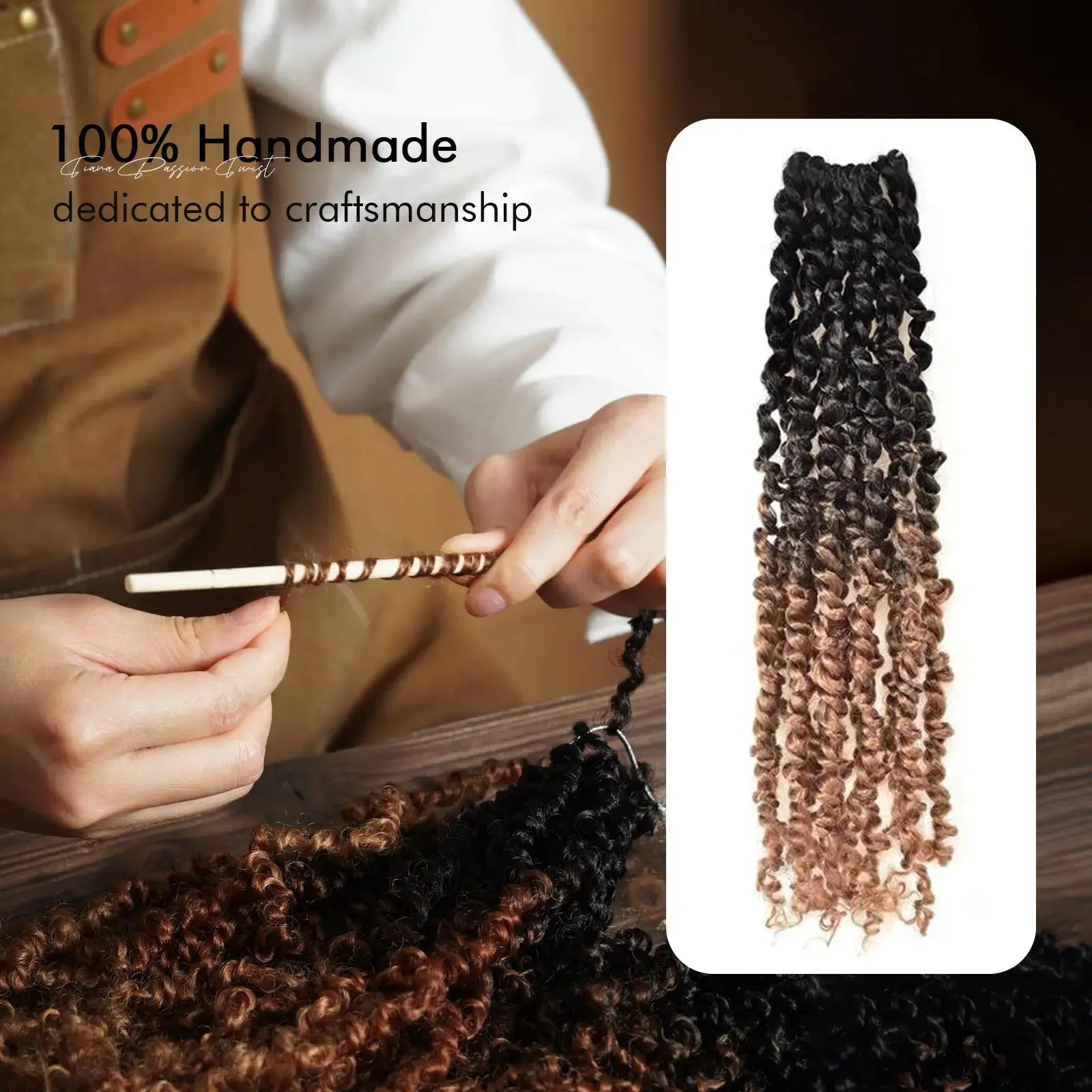 Toyotress Tiana Passion Twist Hair Pre-Twisted Pre-Looped Passion Twists Crochet Braids Made Of Bohemian Hair Synthetic Braiding Hair Extension