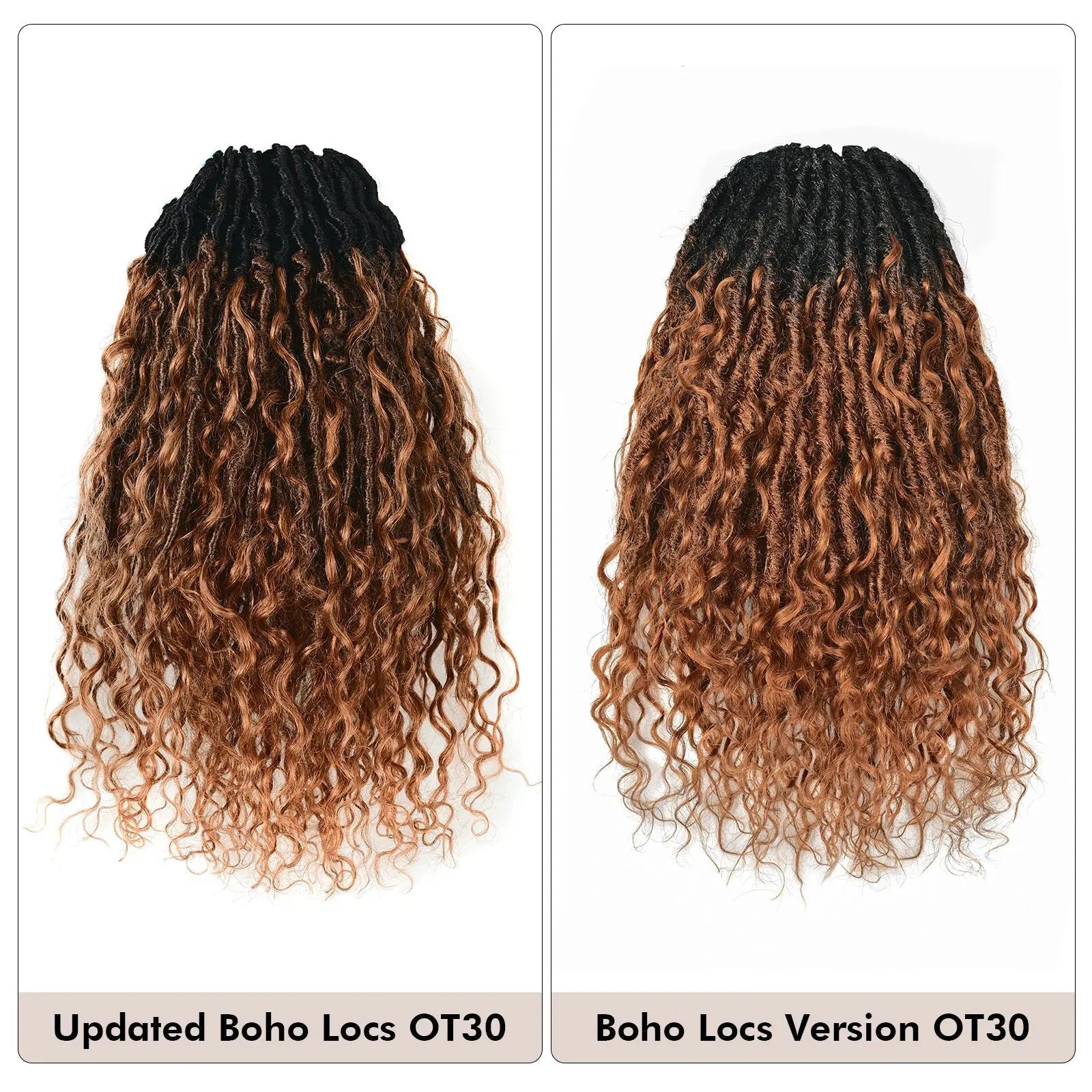 Toyotress Crochet Boho Locs Braiding Hair With Human Hair Curls Pre Looped Goddess Boho Dreadlocks Curly Full Ends Hair Extensions