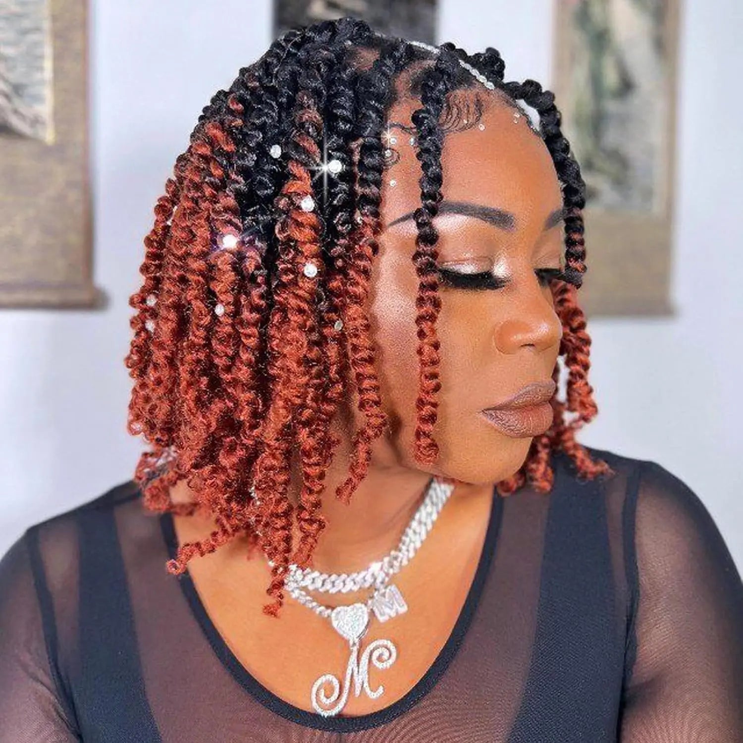 ( US ONLY) FAST SHIPPING NB | Toyotress® Tiana Passion Twist Hair - Pre-twisted Crochet Braids Natural Black, Pre-looped Synthetic Braiding Hair Extensions Toyotress