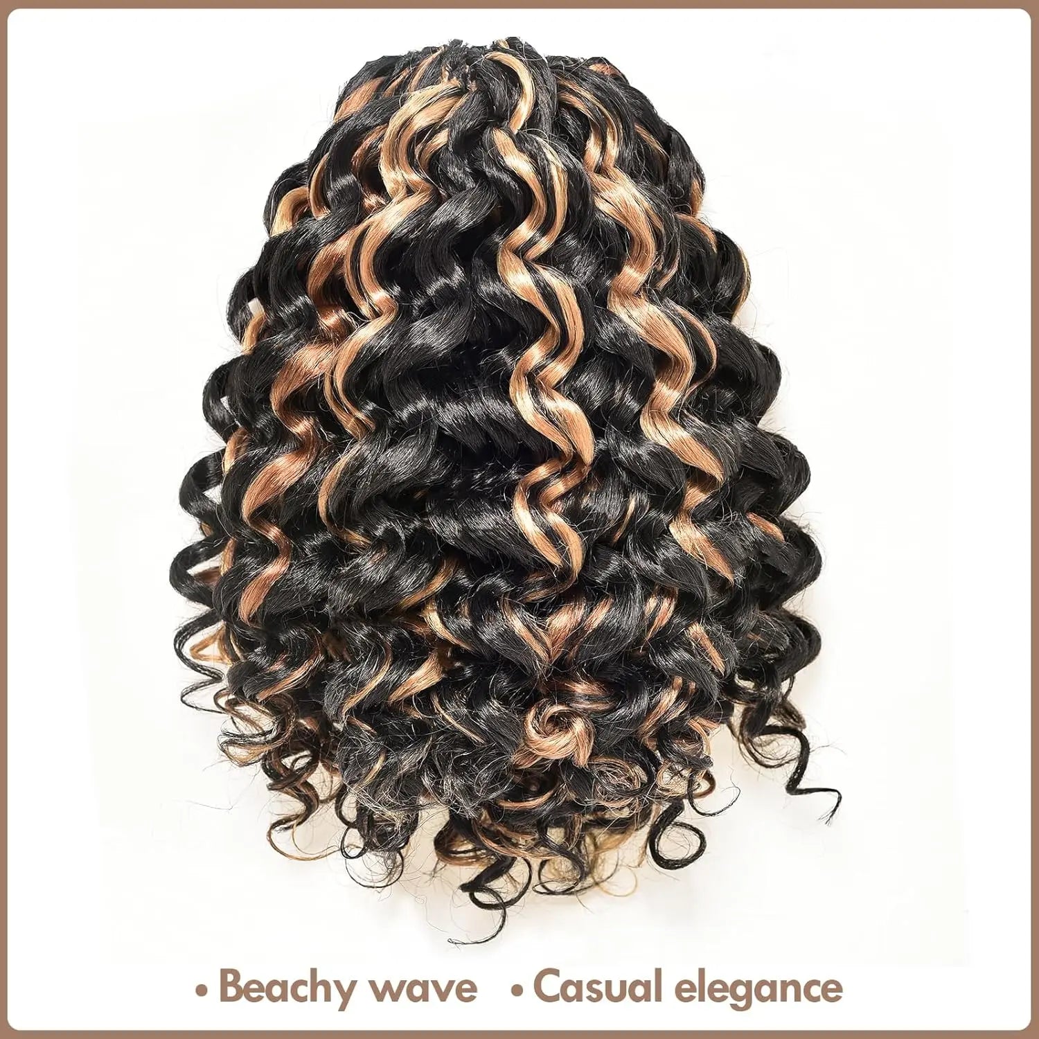 8 Packs GOGO CURL | Toyotress® Freetress Beach Curl Crochet Hair Gogo Curl Jamaican Bounce Wavy Curly Pre-Looped Synthetic Hair Extensions