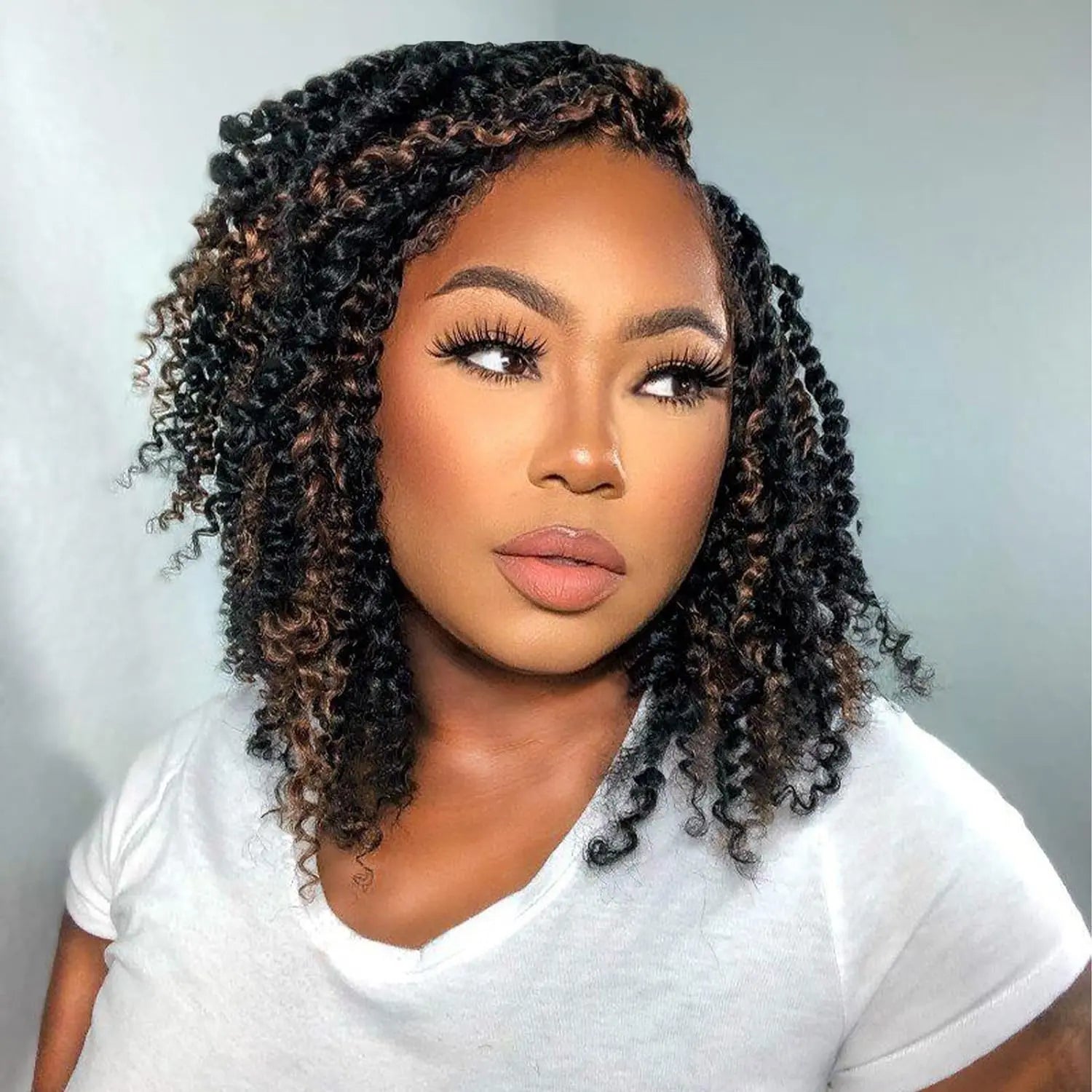 Clearance | TOYOTRESS Water Wave Passion Twist Hair 6/7 Packs - Ombre Orange Water Wave Crochet Braids Synthetic Braiding Hair Extensions Toyotress