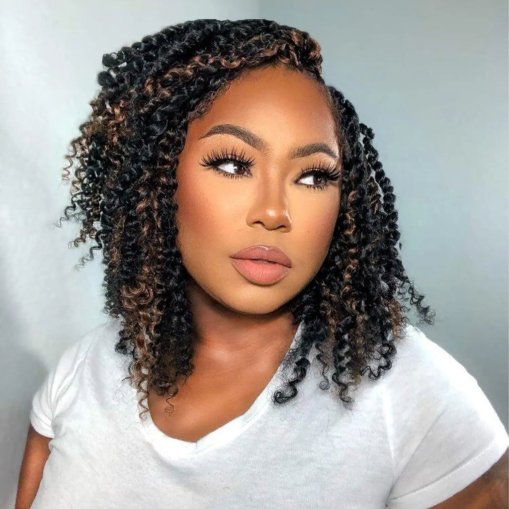 Clearance | TOYOTRESS Water Wave Passion Twist Hair 6/7 Packs - Ombre Orange Water Wave Crochet Braids Synthetic Braiding Hair Extensions Toyotress