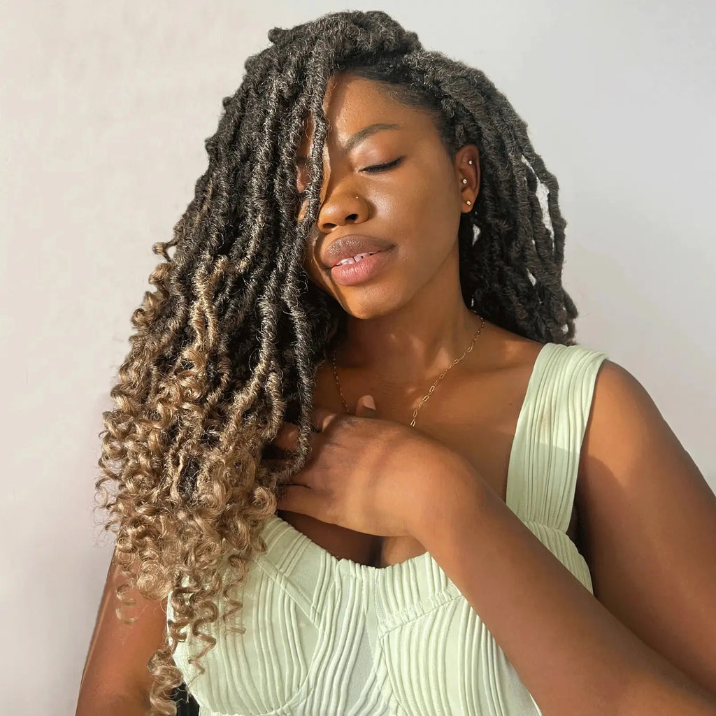 Toyotress Passion Locs Crochet Hair Handmade Curly Hair Crochet Synthetic Braiding Hair