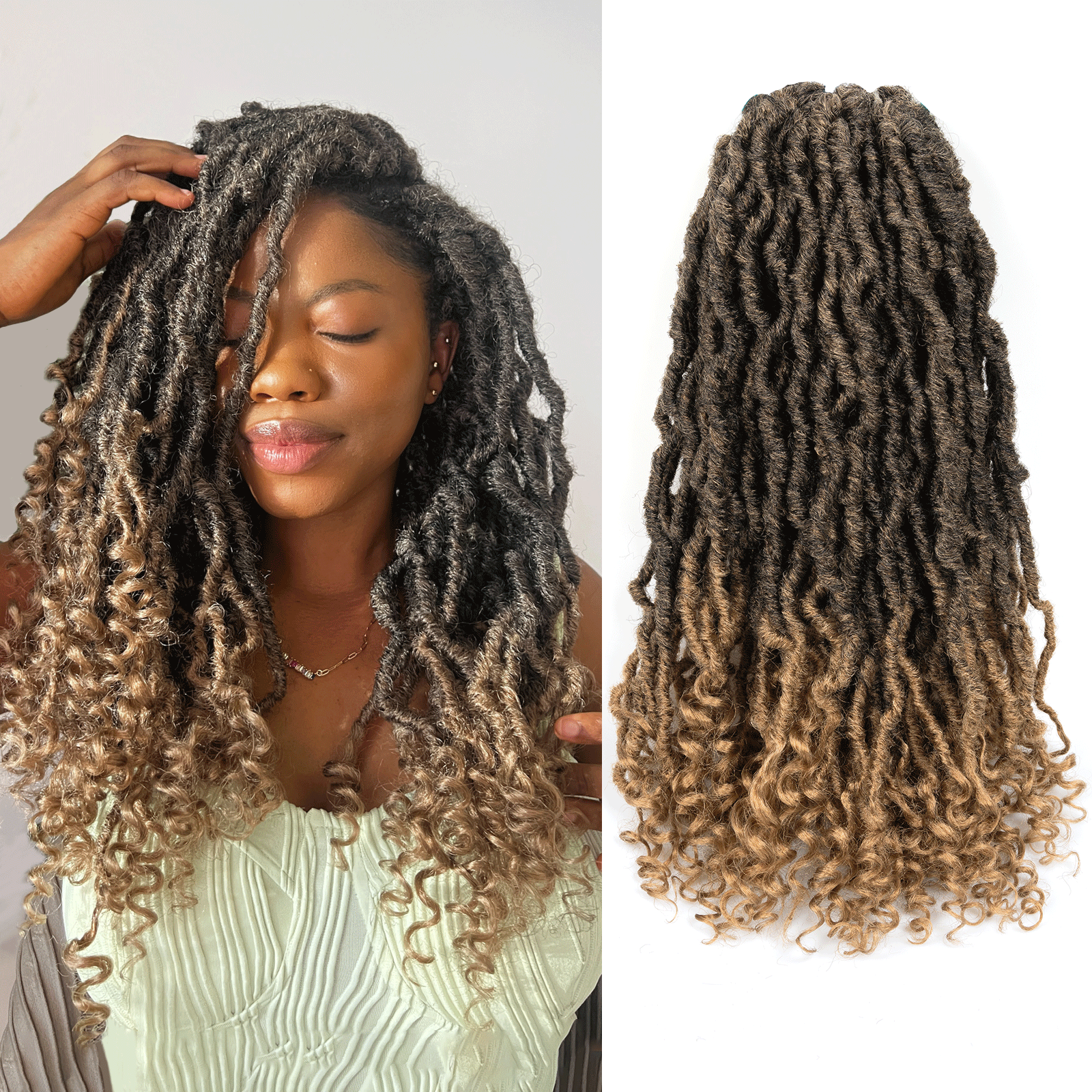 Toyotress Passion Locs Crochet Hair 10-18 Inch| Pre-Looped Handmade Curly Hair Crochet Synthetic Braiding Hair