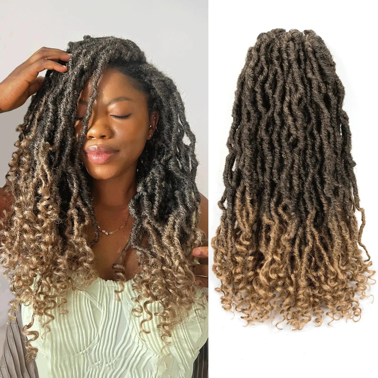 Toyotress Passion Locs Crochet Hair Handmade Curly Hair Crochet Synthetic Braiding Hair