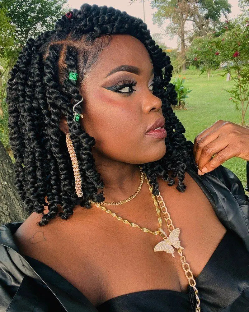 Toyotress Tiana Passion Twist Hair Pre-Twisted Pre-Looped Passion Twists Crochet Braids Made Of Bohemian Hair Synthetic Braiding Hair Extension