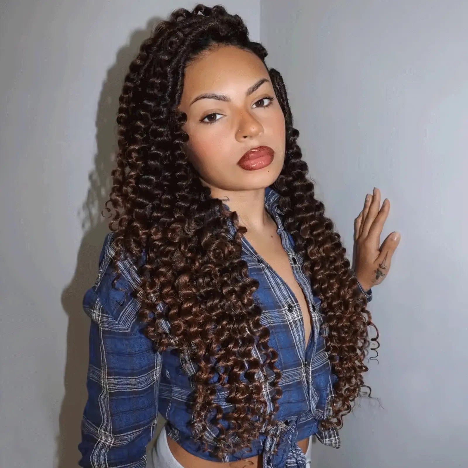 Toyotress Deep Wave Locs Crochet French Locs With Long Curly Ends Braiding Hair For Women
