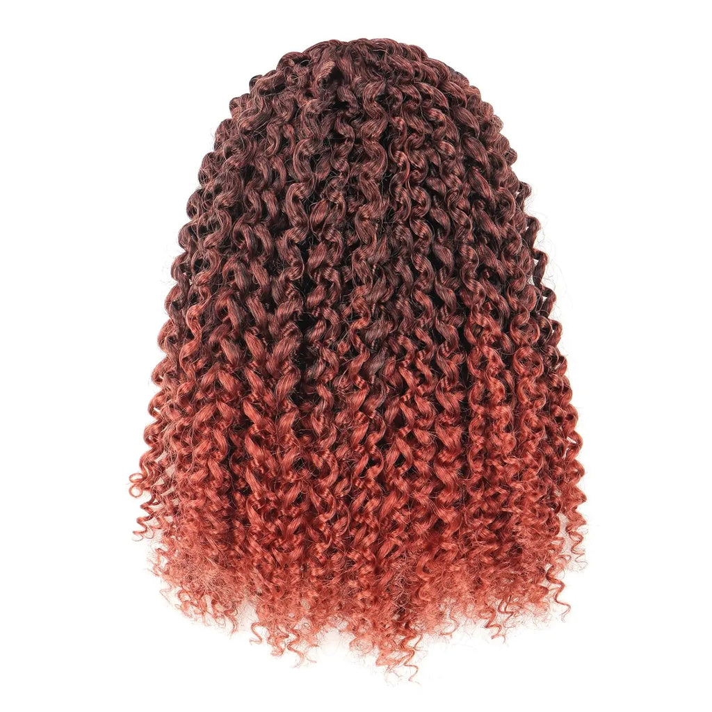 Clearance | TOYOTRESS Water Wave Passion Twist Hair 6/7 Packs - Ombre Orange Water Wave Crochet Braids Synthetic Braiding Hair Extensions Toyotress