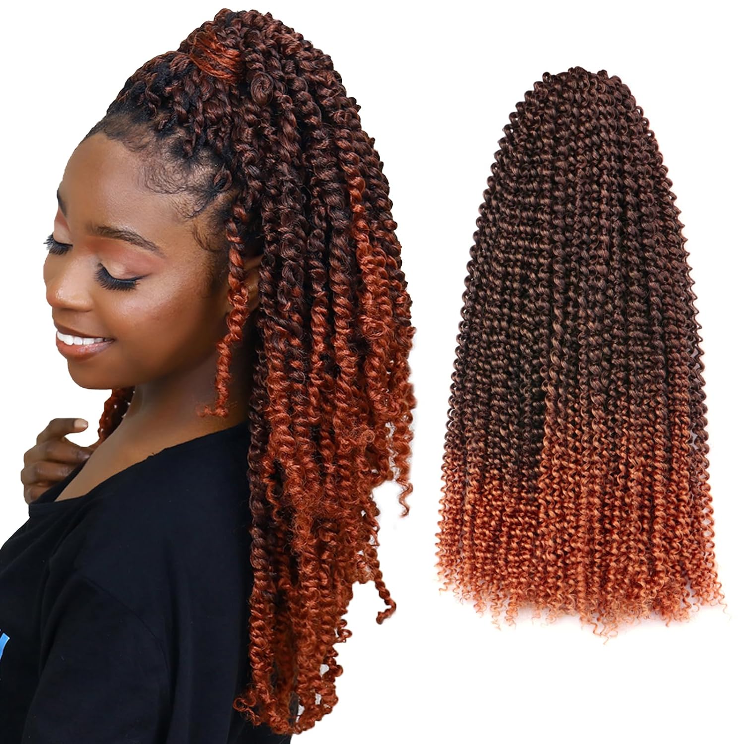 Clearance | Bohemian for Passion Twist 7 Packs | Crochet Synthetic Braiding Hair Extension for Passion Twists