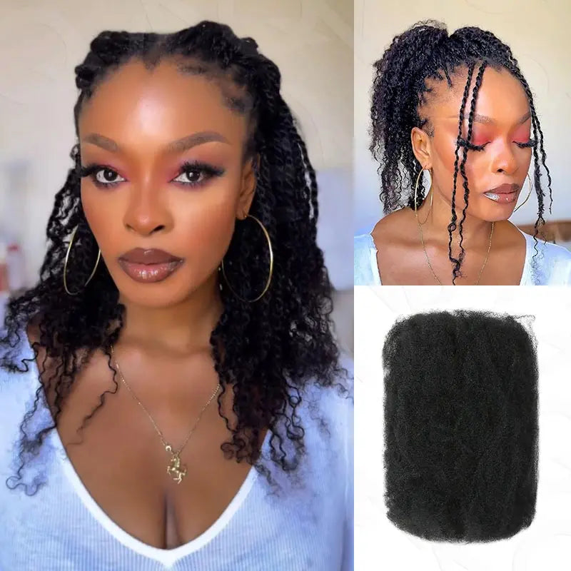 Toyotress Luxurious 100% Human Hair Afro Kinky Bulk Braiding Hair
