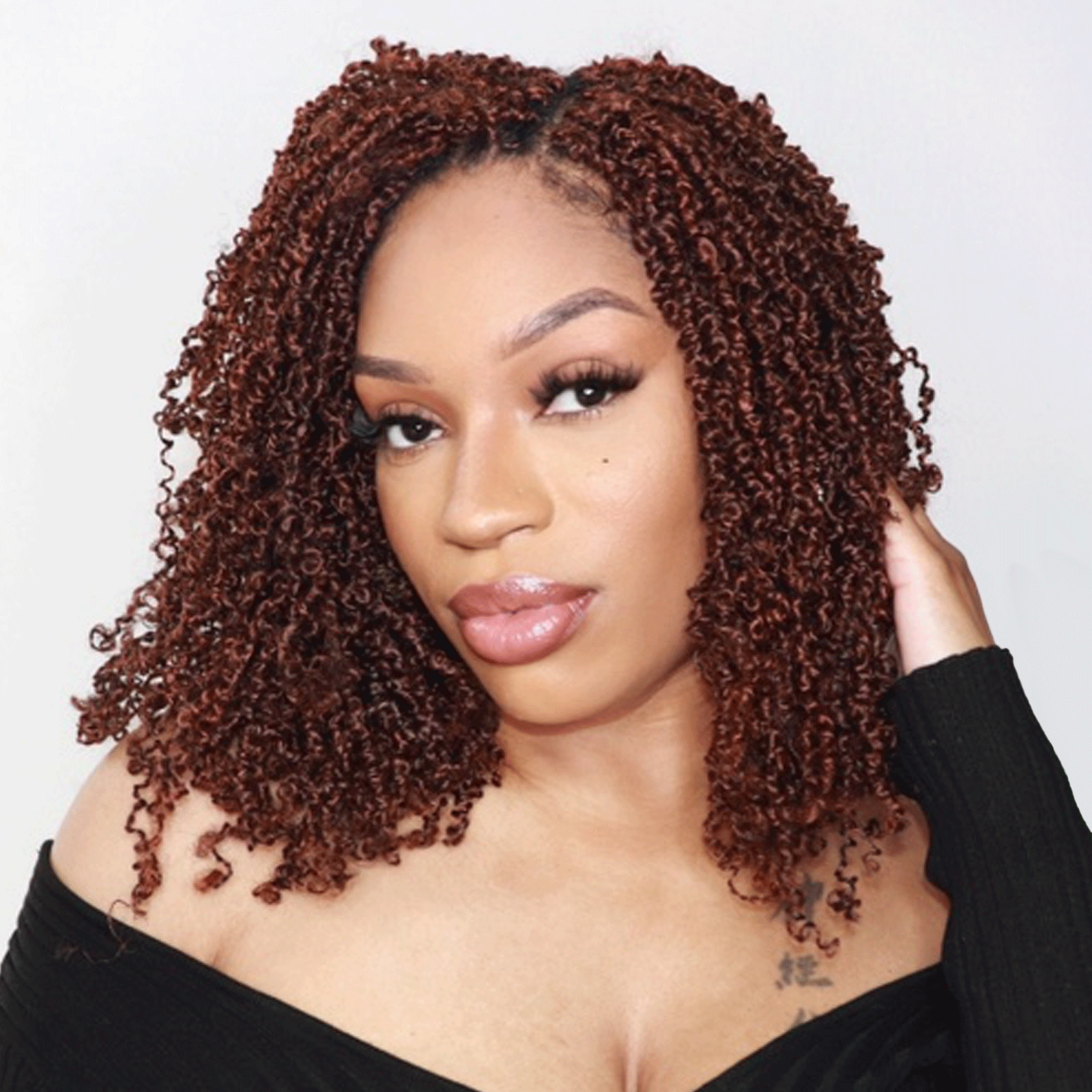 8 Packs Toyotress 6-18 Inch Yanky Twist | Yanky Twist Braiding Hair with Curls Fluffy Marlybob Crochet Hair Pre Twisted Short Passion Twist Crochet Braids Synthetic Hair Extensions for Women