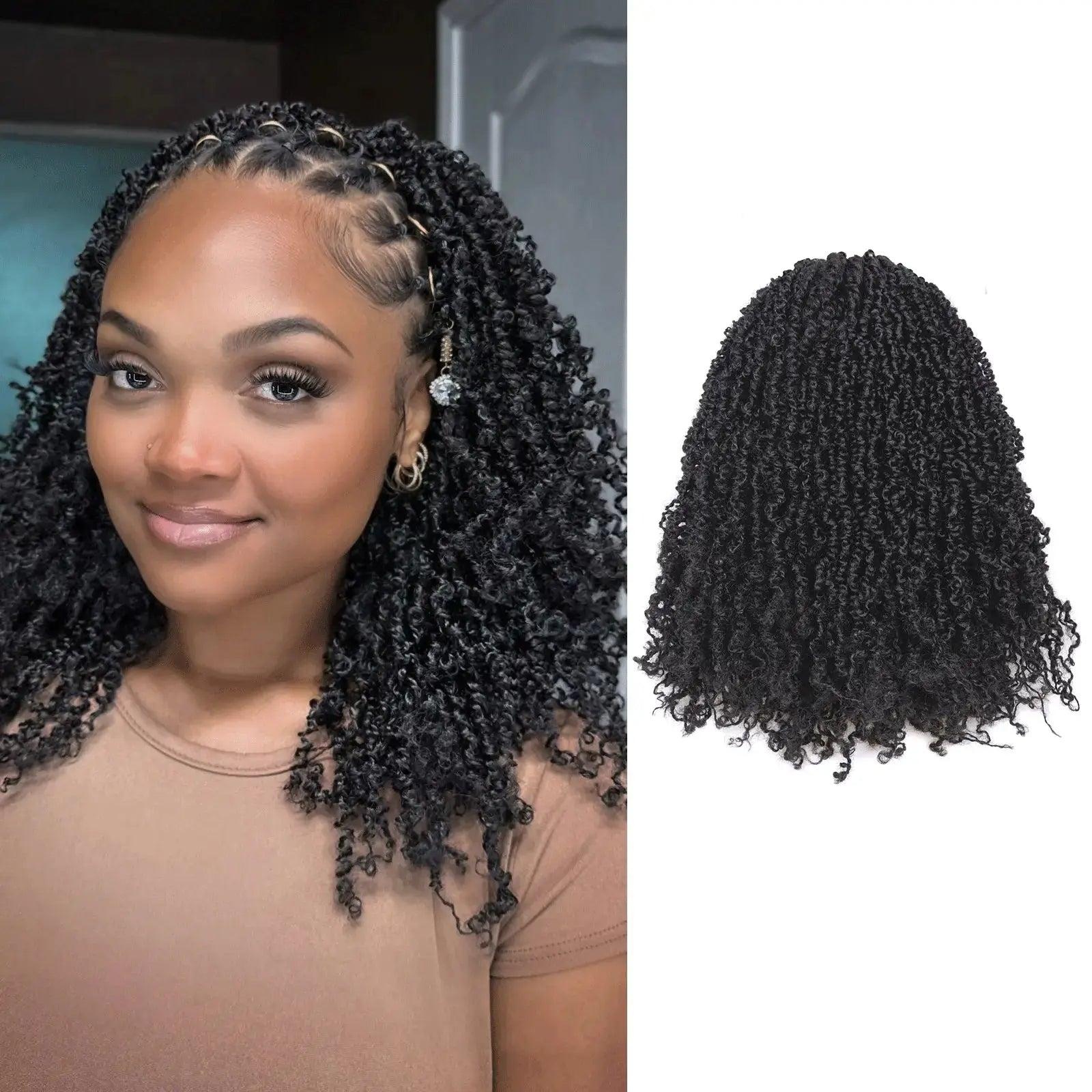 8 Packs YT |  Toyotress® Yanky Twist Crochet Hair Mini Passion Twist Short Passion Twist Pre Twisted Bob Twist Hair Extensions Toyotress