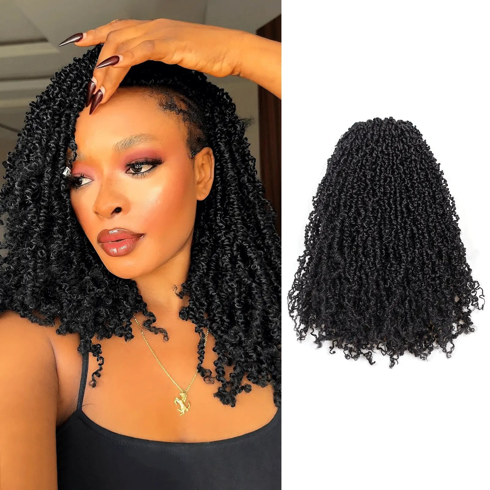 ( US ONLY) FAST SHIPPING YT | Toyotress® Yanky Twist Pre Looped Mini Passion Twist Short Passion Twist Crochet Braids Synthetic Hair Extensions Toyotress