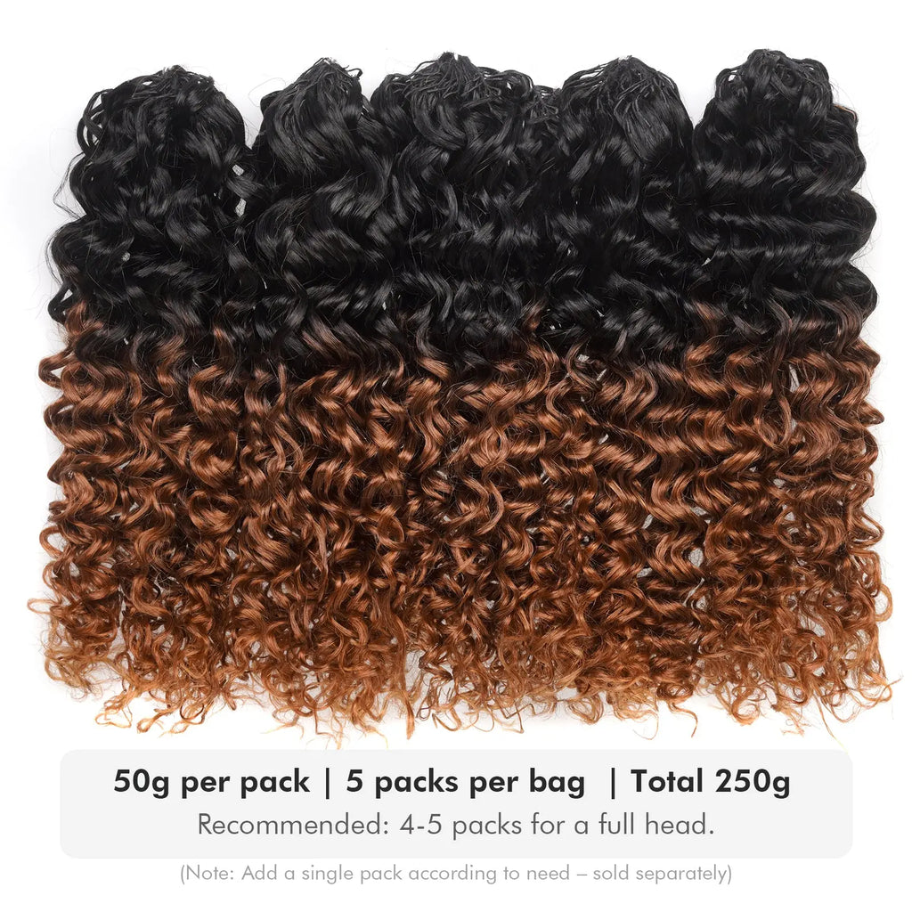 Toyotress® Knotless Pre-Separated Human Crochet Hair Kinky Curly Spring Curly Hair Extensions Human Hair Crochet Kinky Curly Toyotress