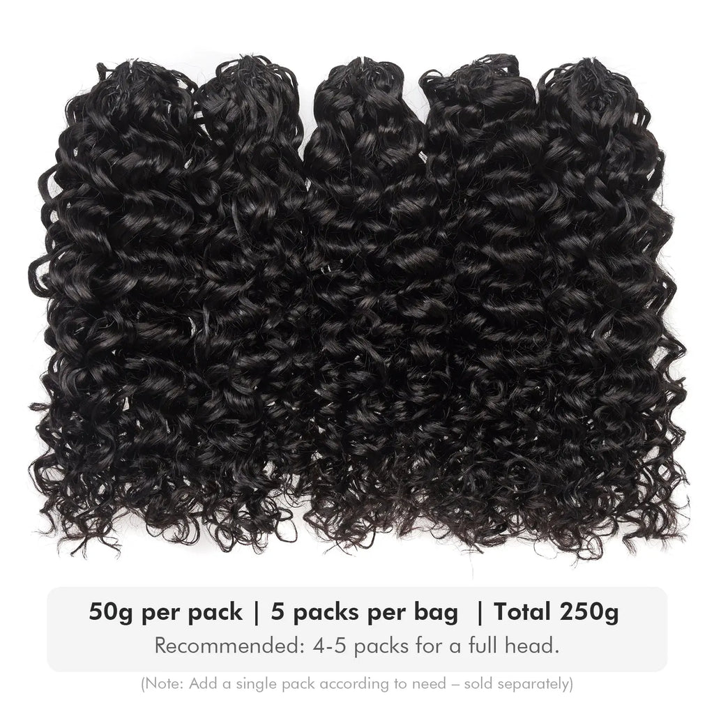 Toyotress® Knotless Pre-Separated Human Crochet Hair Kinky Curly Spring Curly Hair Extensions Human Hair Crochet Kinky Curly Toyotress