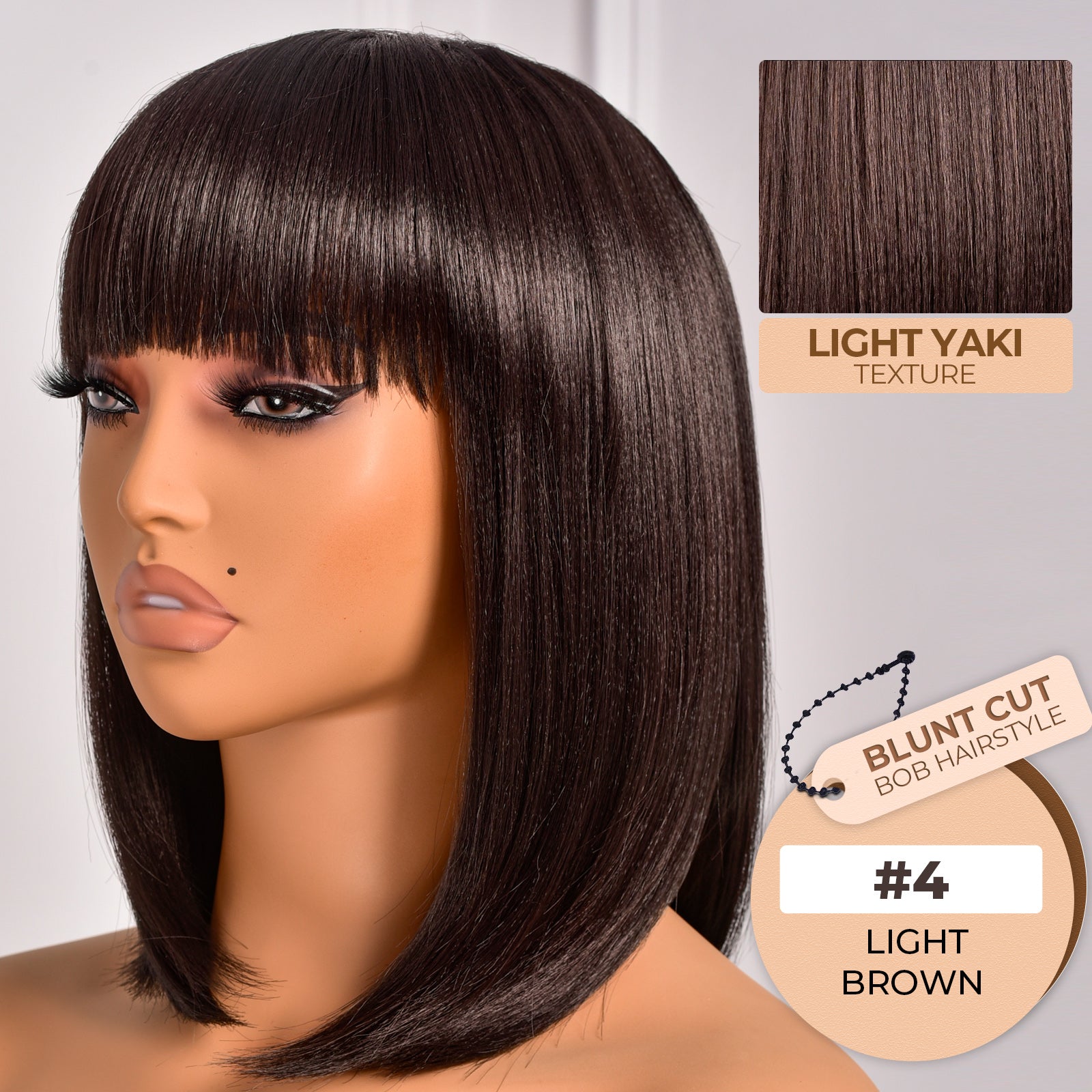 TOYOTRESS STRAIGHT GLUELESS YAKI SYNTHETIC WIG 14