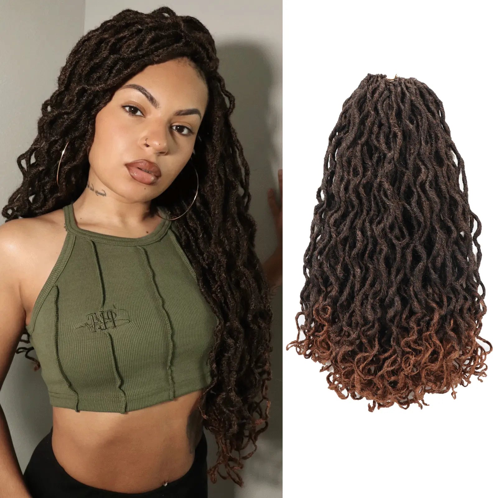 ToyoTress Toceana Curly Locs Crochet Hair Braiding Hair Extensions