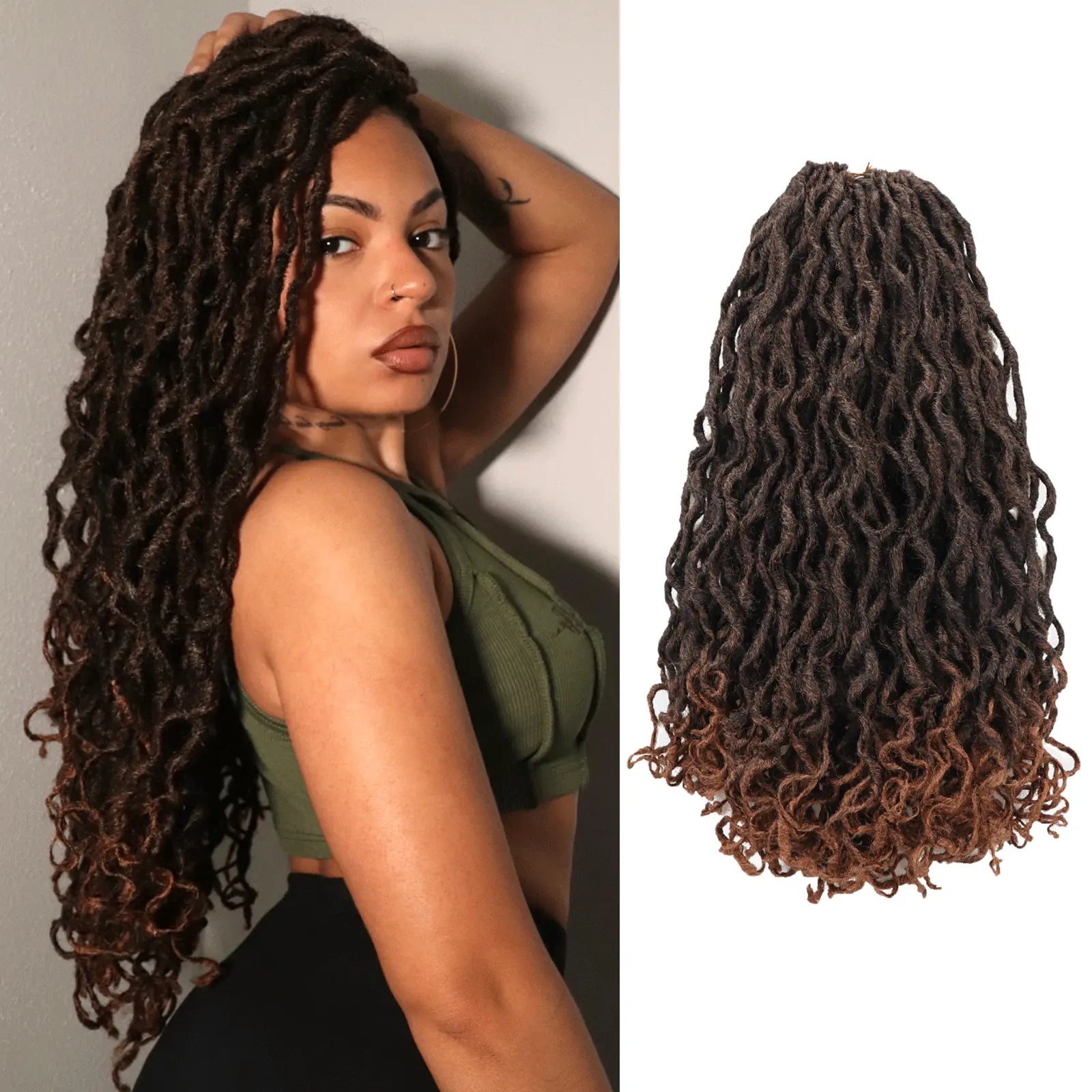 ToyoTress Toceana Curly Locs Crochet Hair Braiding Hair Extensions