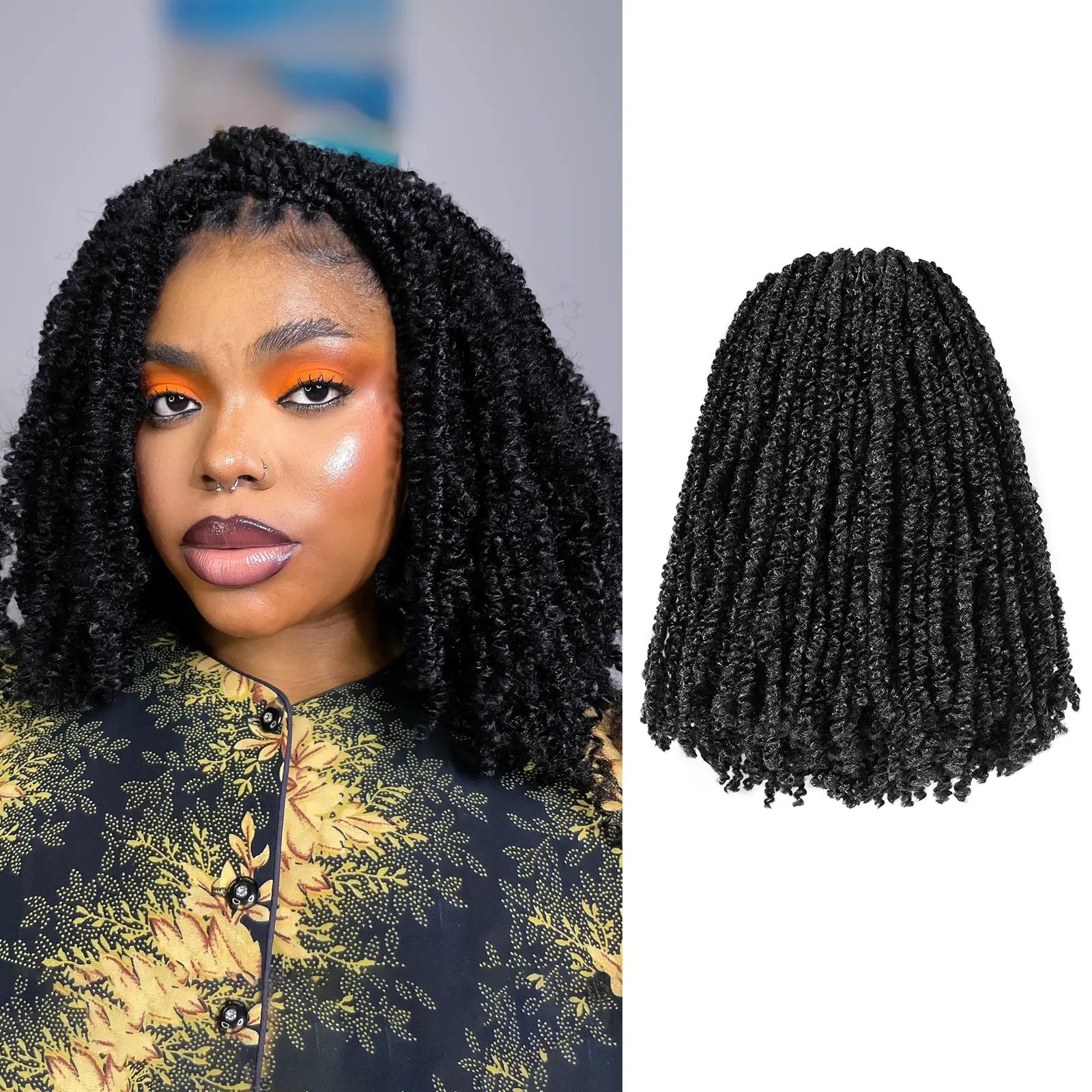 8 Packs MKT | Toyotress® Micro Kinky Twist Mini Spring Twist Hair Springy Afro Twist Hair Fluffy Kinky Twist Crochet Hair Extensions Toyotress