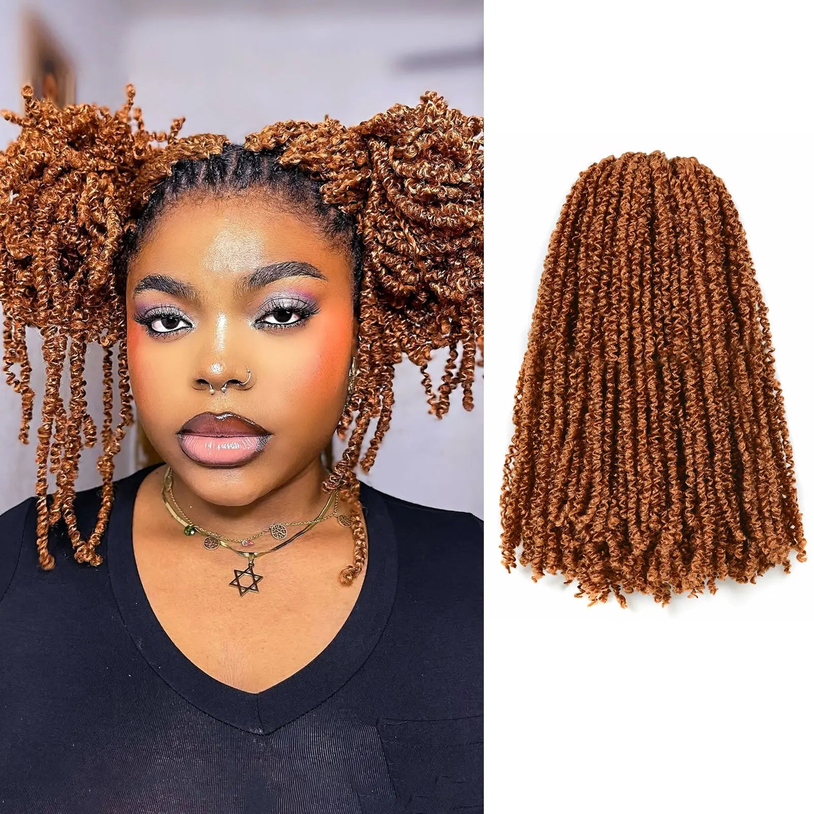 8 Packs MKT | Toyotress® Micro Kinky Twist Mini Spring Twist Hair Springy Afro Twist Hair Fluffy Kinky Twist Crochet Hair Extensions Toyotress