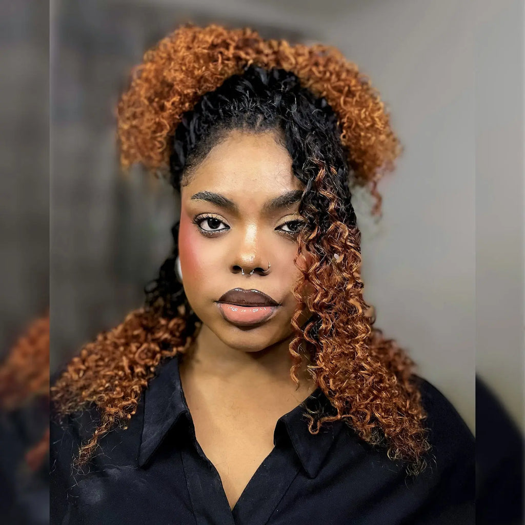 Toyotress® Knotless Pre-Separated Human Crochet Hair Kinky Curly Spring Curly Hair Extensions Human Hair Crochet Kinky Curly Toyotress