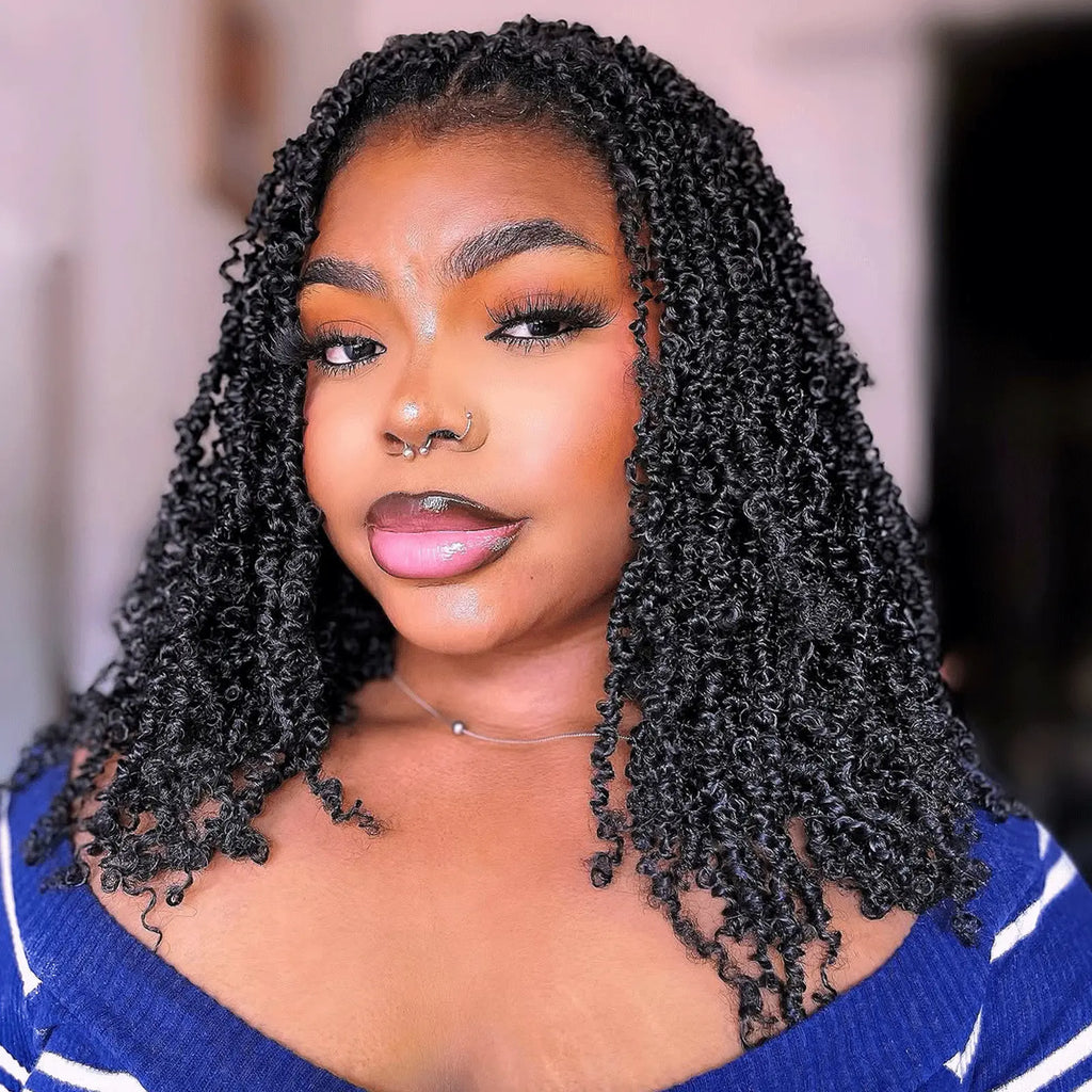 8 Packs YT |  Toyotress® Yanky Twist Crochet Hair Mini Passion Twist Short Passion Twist Pre Twisted Bob Twist Hair Extensions Toyotress