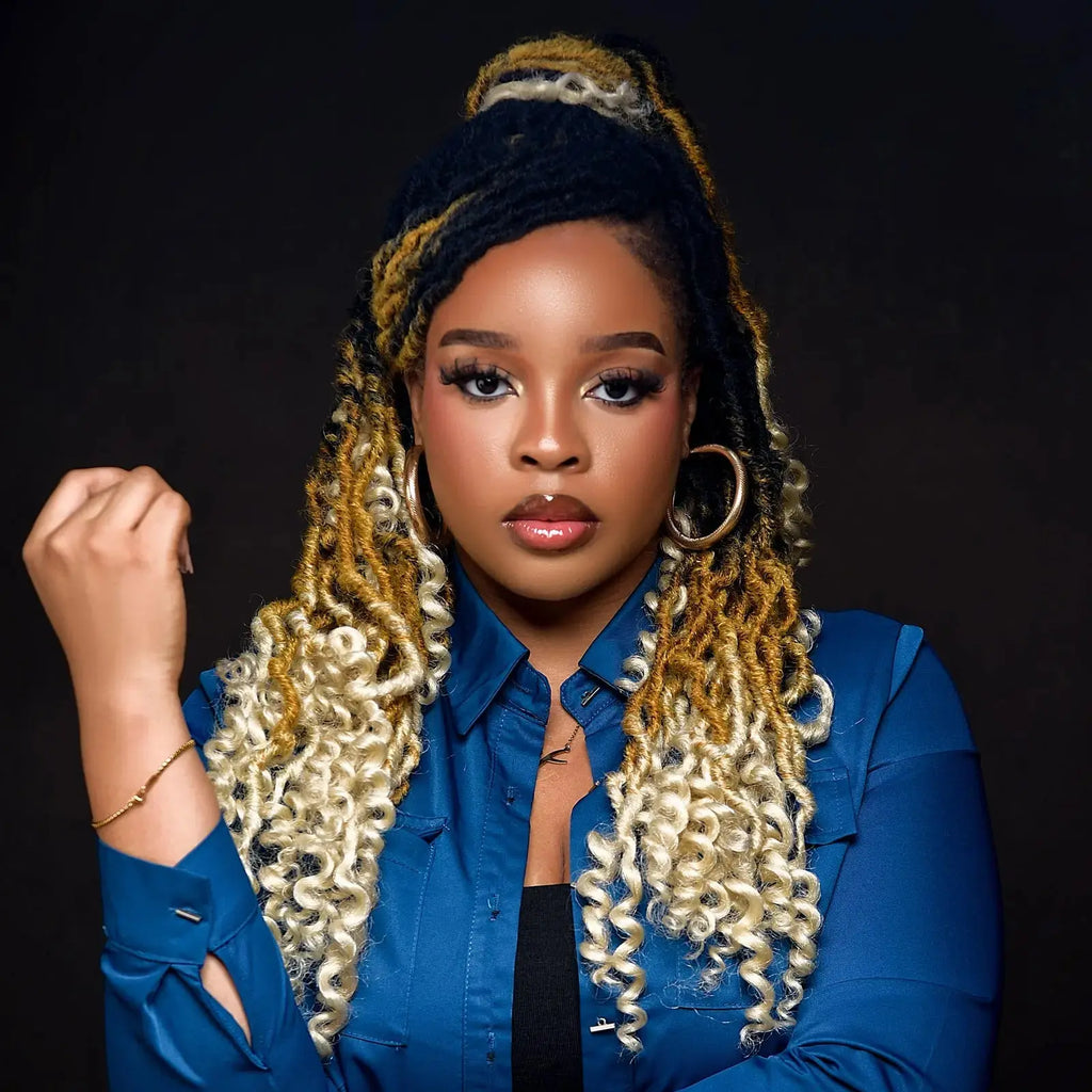 Toyotress Passion Locs Crochet Hair Handmade Curly Hair Crochet Synthetic Braiding Hair