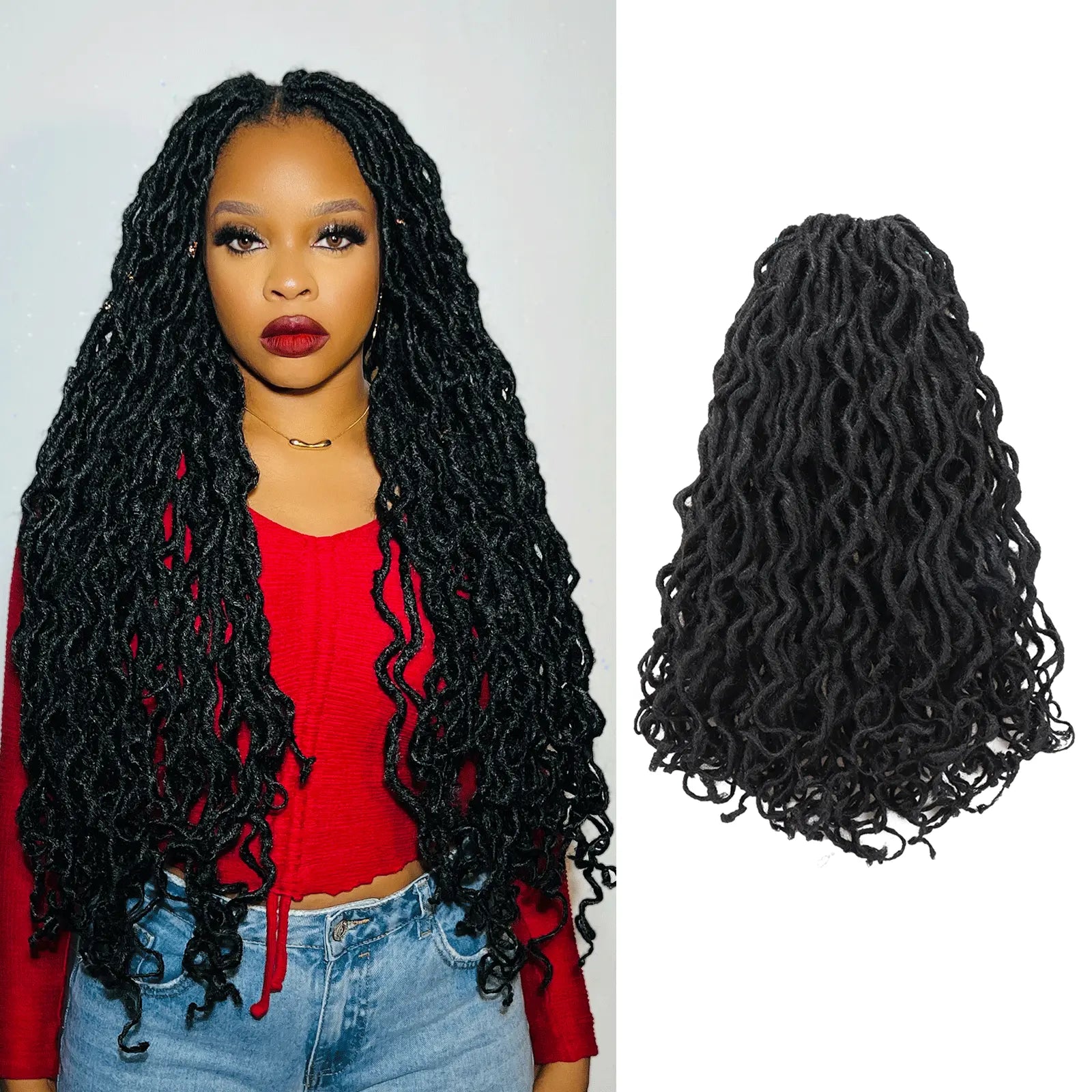 ToyoTress Toceana Curly Locs Crochet Hair Braiding Hair Extensions