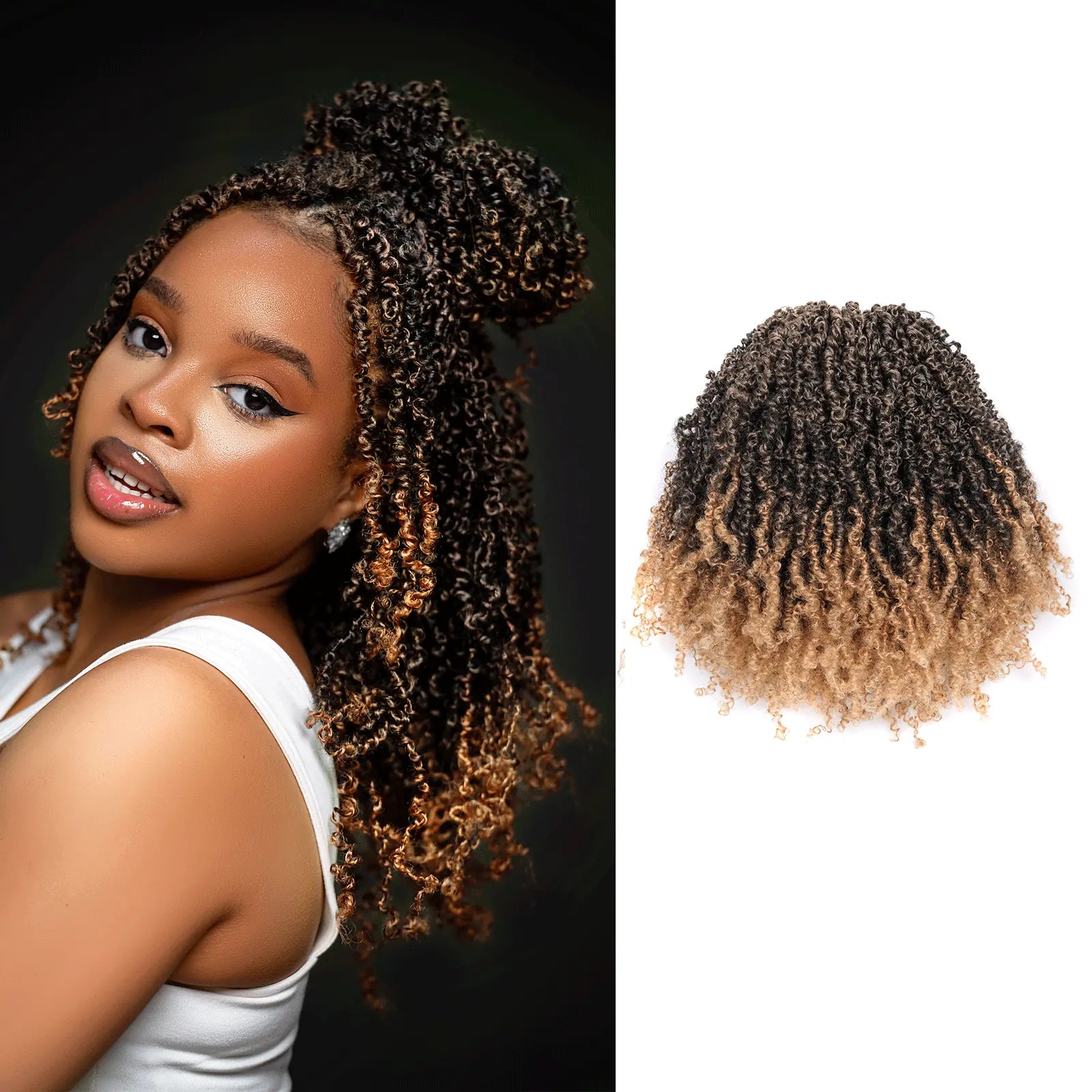 ( US ONLY) FAST SHIPPING YT | Toyotress® Yanky Twist Pre Looped Mini Passion Twist Short Passion Twist Crochet Braids Synthetic Hair Extensions Toyotress