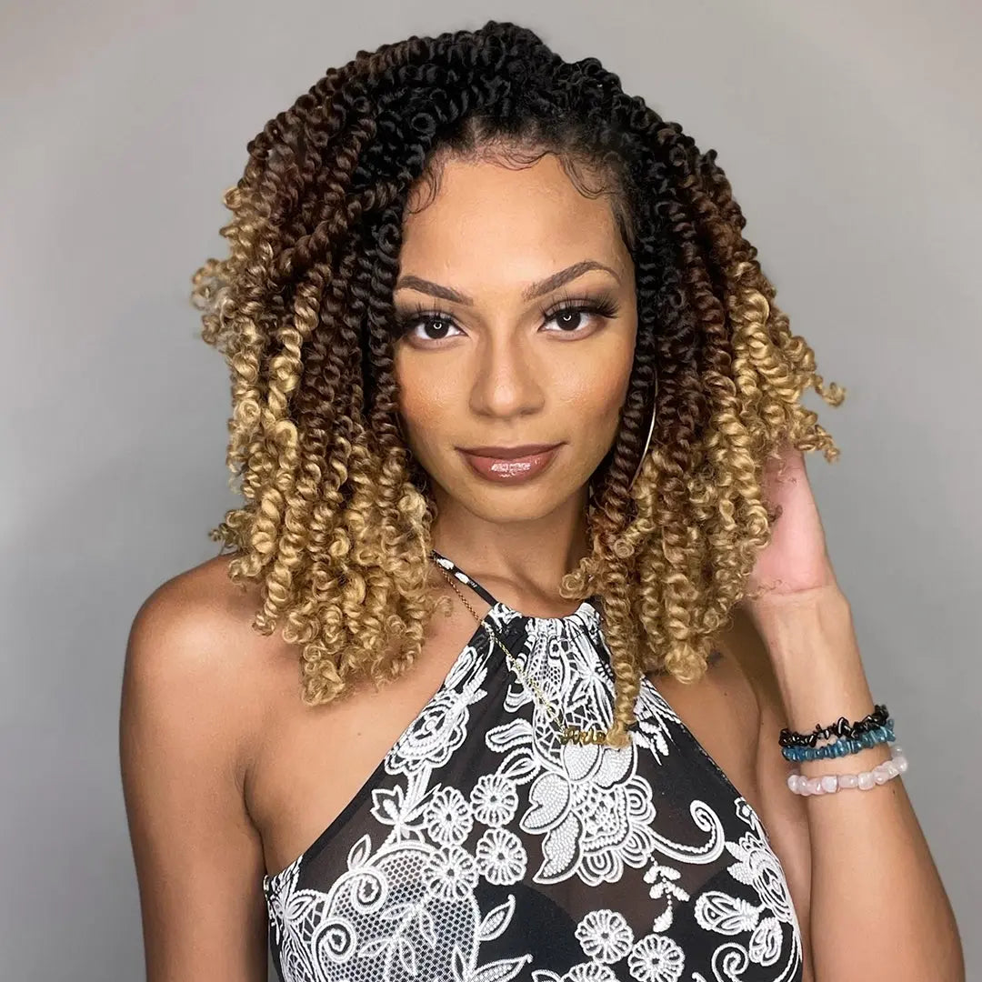 1 Pack NB | Toyotress® Tiana Passion Twist 6-16 Inch Pre-Twisted, Pre-Looped Pre-Twisted Synthetic Crochet Hair Toyotress