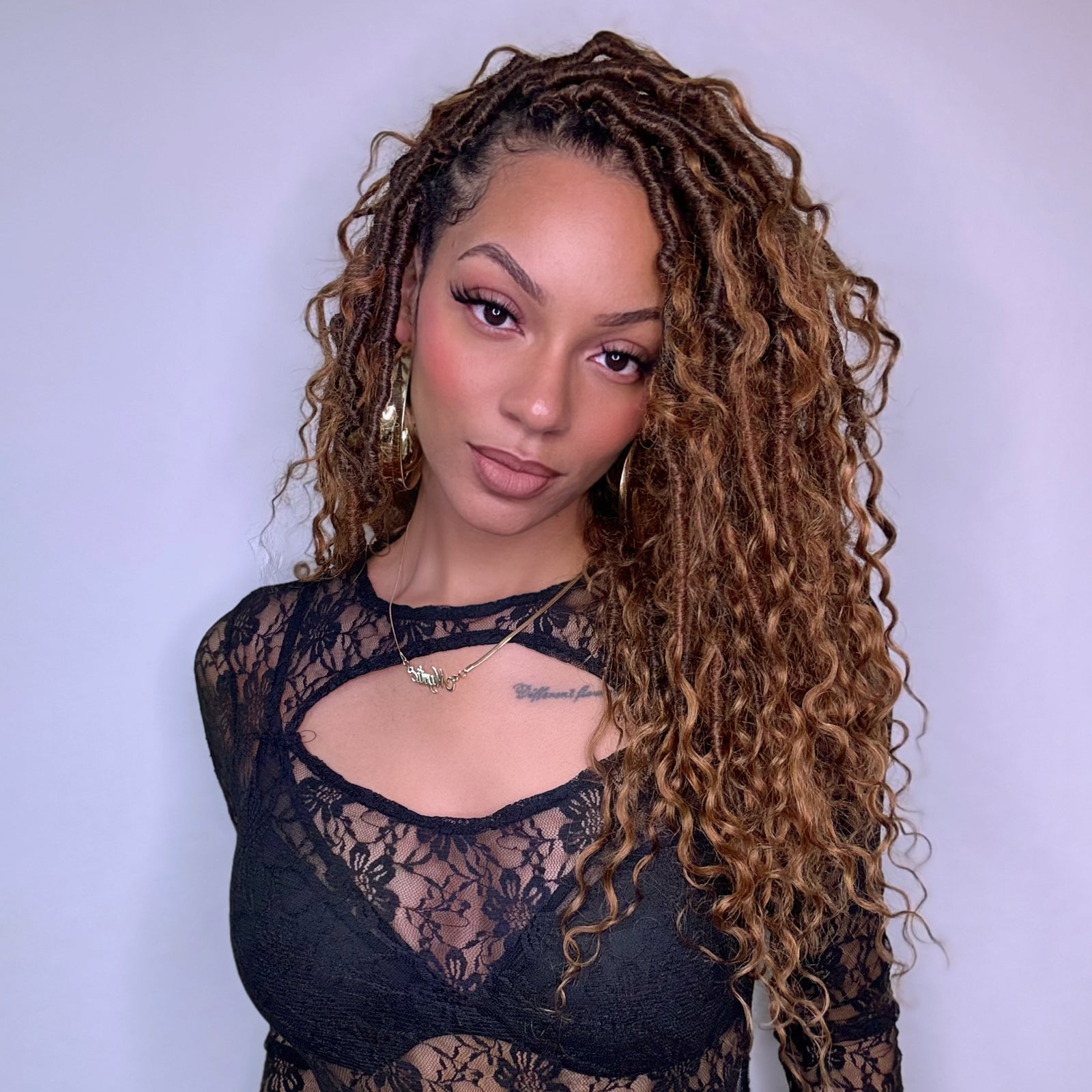 Toyotress Crochet Boho Locs Braiding Hair With Human Hair Curls Pre Looped Goddess Boho Dreadlocks Curly Full Ends Hair Extensions