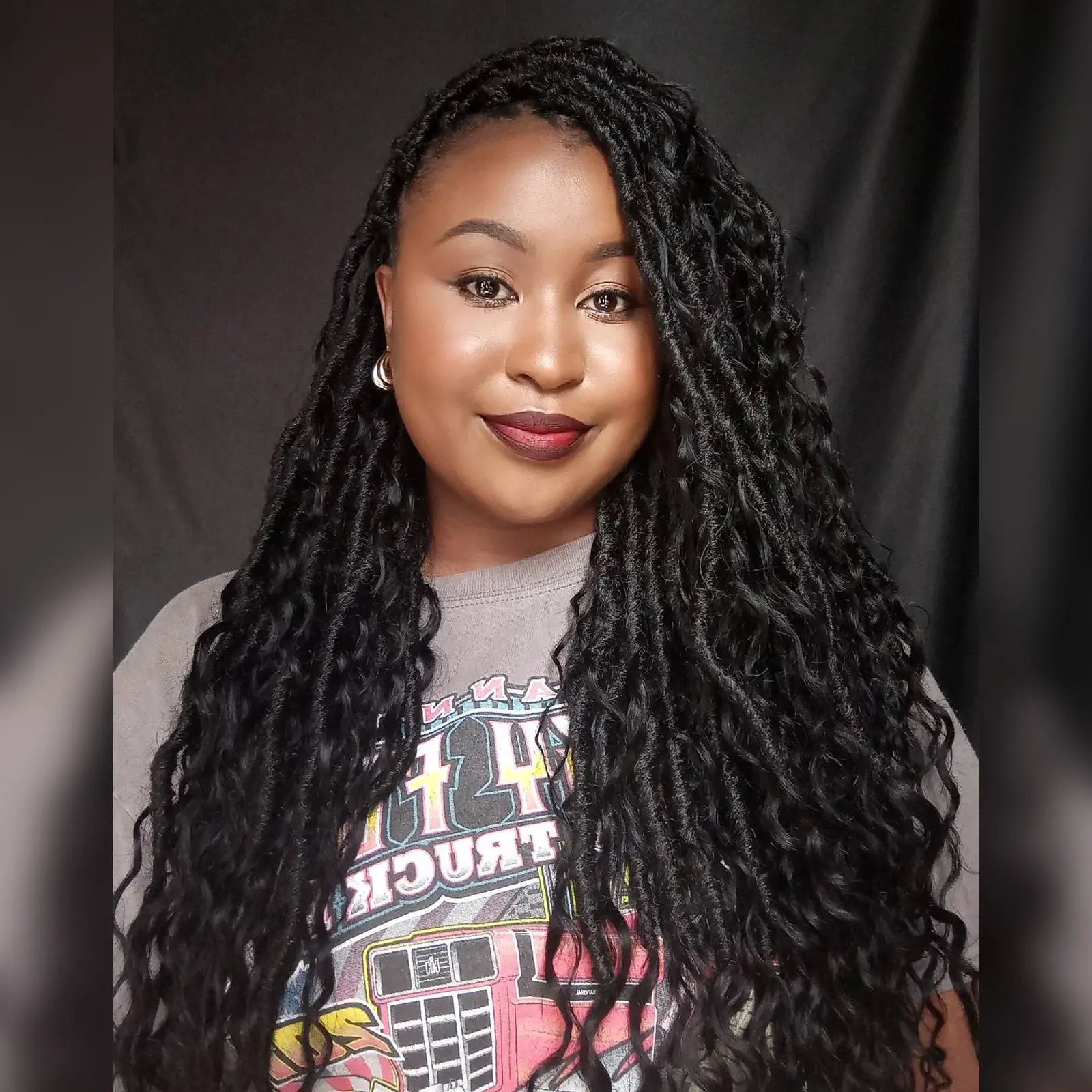 8 Packs | Toyotress® HLocs Crochet Boho Locs Braiding Hair With Human Hair Curls  Pre Looped Goddess Boho Dreadlocks Curly Full Ends Hair Extensions Toyotress