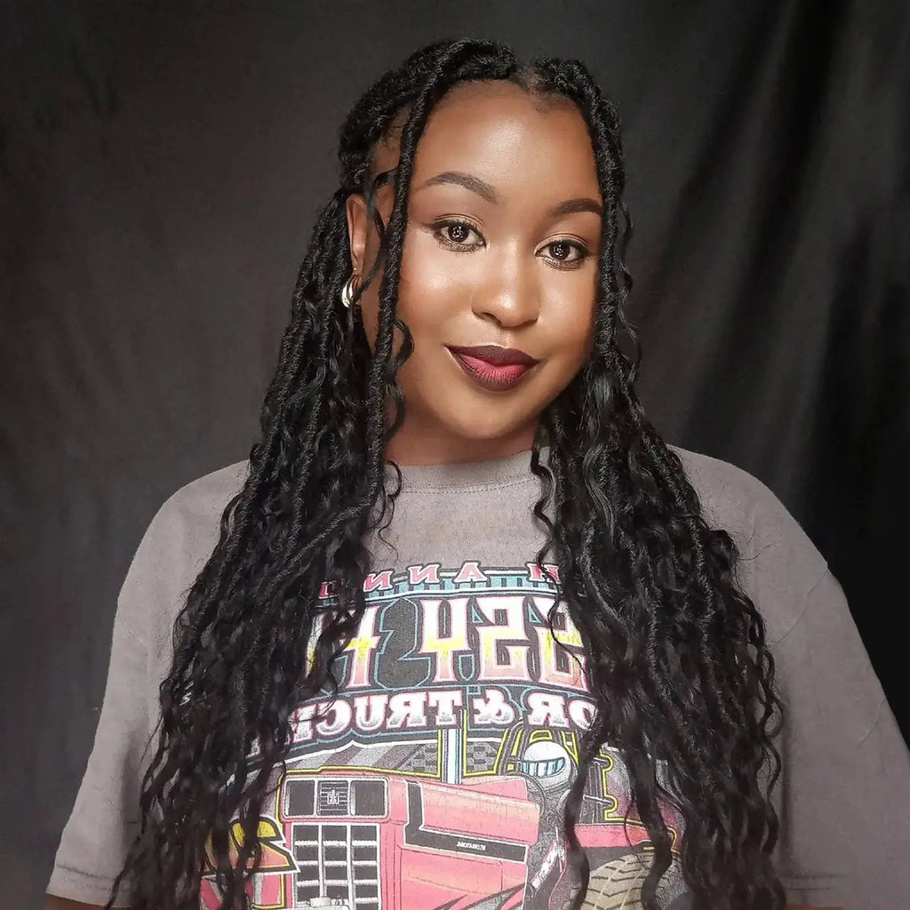 8 Packs | Toyotress® HLocs Crochet Boho Locs Braiding Hair With Human Hair Curls  Pre Looped Goddess Boho Dreadlocks Curly Full Ends Hair Extensions Toyotress