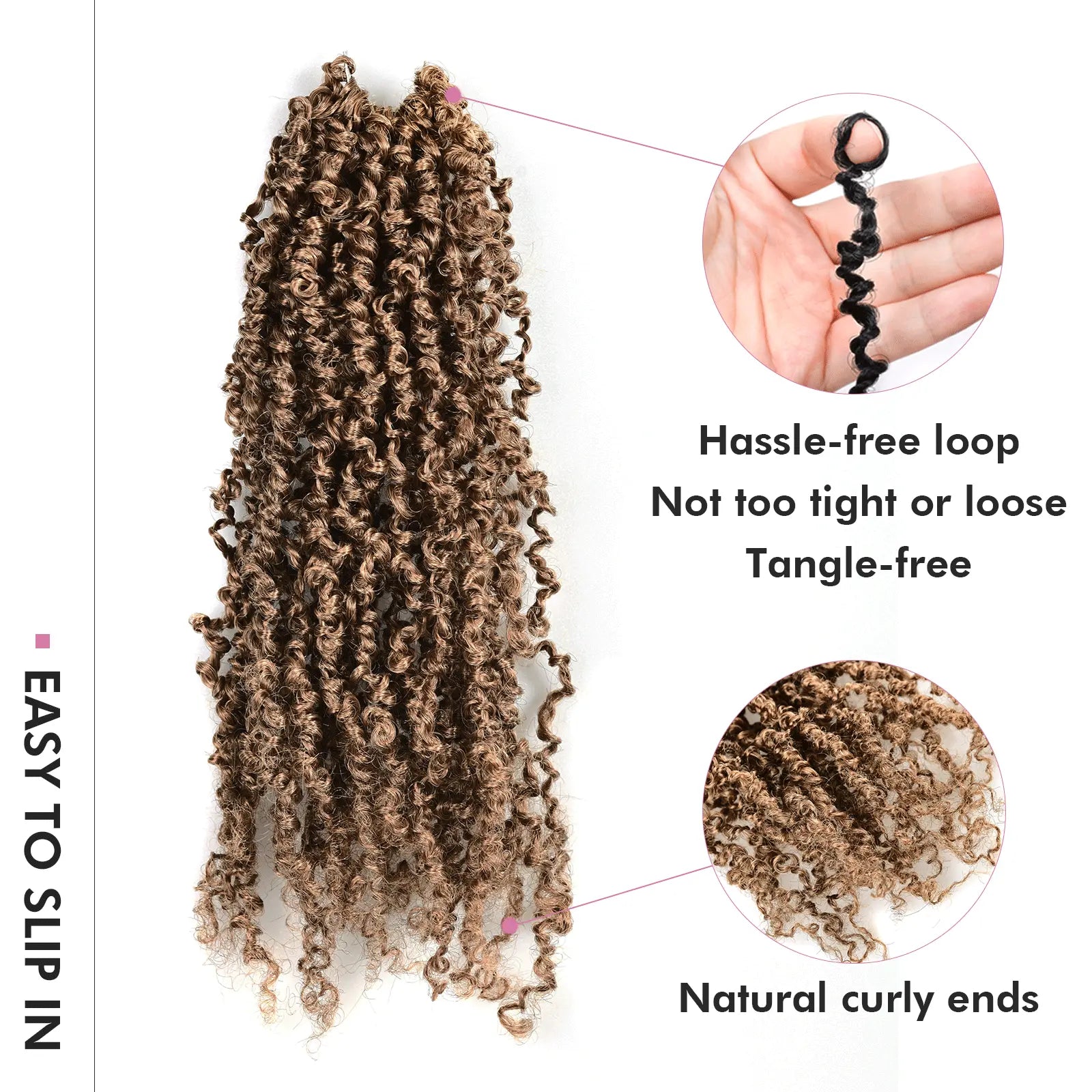 8 Packs YT | Toyotress® Yanky Twist Crochet Hair Mini Passion Twist Short Passion Twist Pre Twisted Bob Twist Hair Extensions