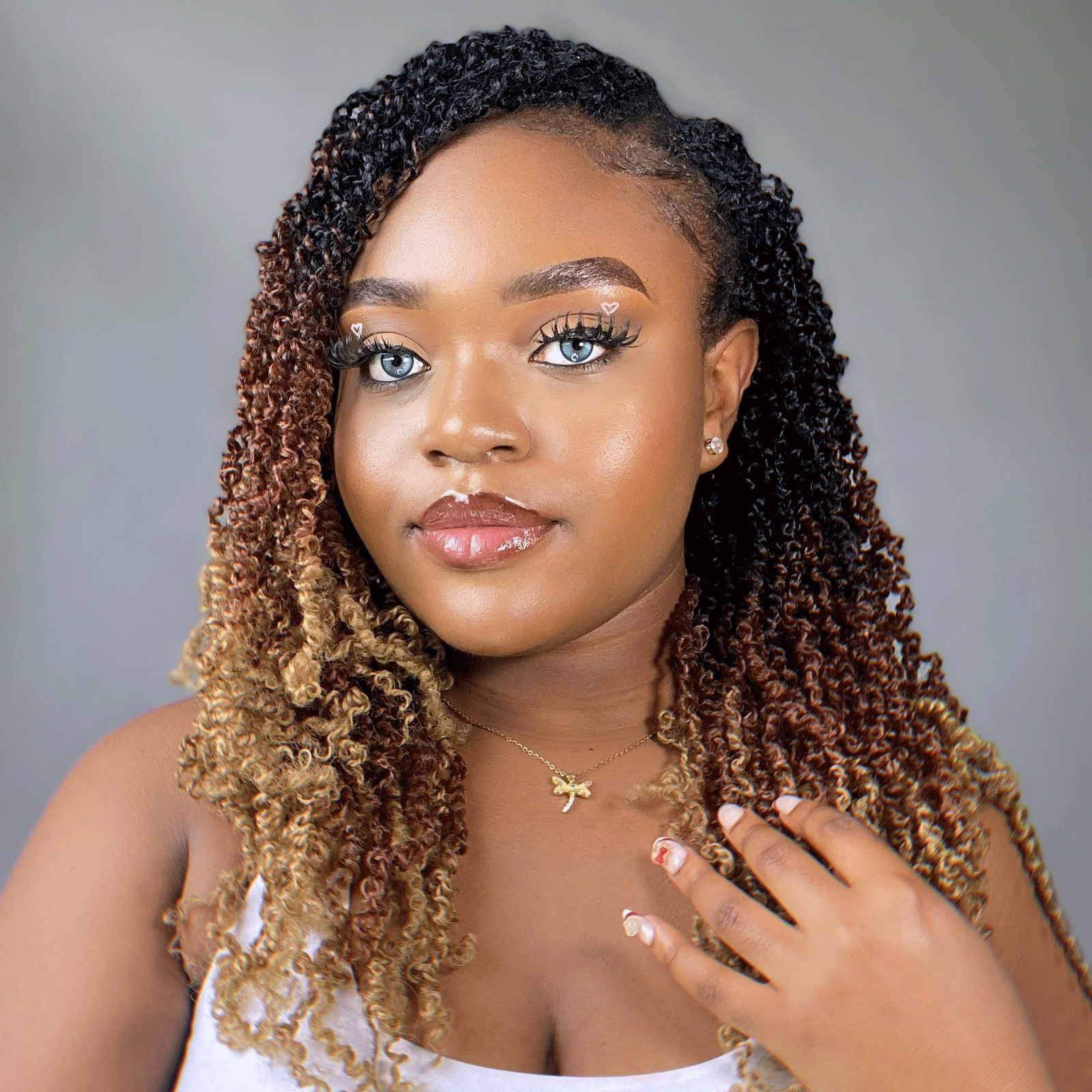 ( US ONLY) FAST SHIPPING YT | Toyotress Mini Passion Twist Yanky Twist Crochet Hair - 8 Packs (30 Strands/Pack) Pre-twisted Fluffy Spring Mini Twist Short Bob Passion Twist, Natural Black Pre-Looped Crochet Braids Braiding Hair