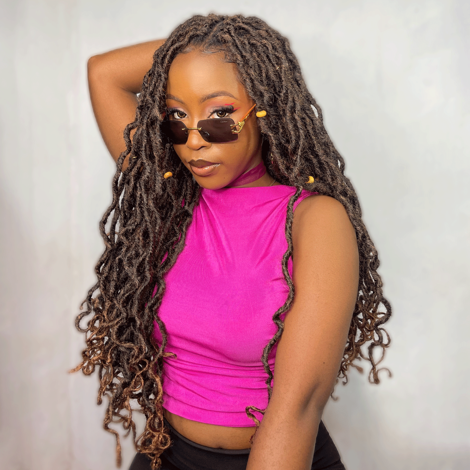 ToyoTress Toceana Curly Locs Crochet Hair Braiding Hair Extensions