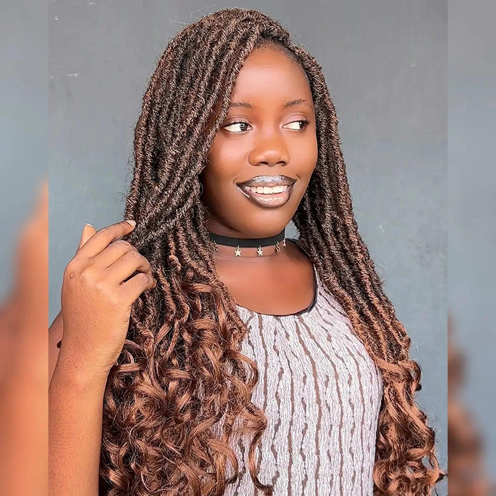 Toyotress Unique French Curl Locs Crochet French Locs With Curly Ends Crochet Hair Pre Looped French Curl Braiding Hair for Women