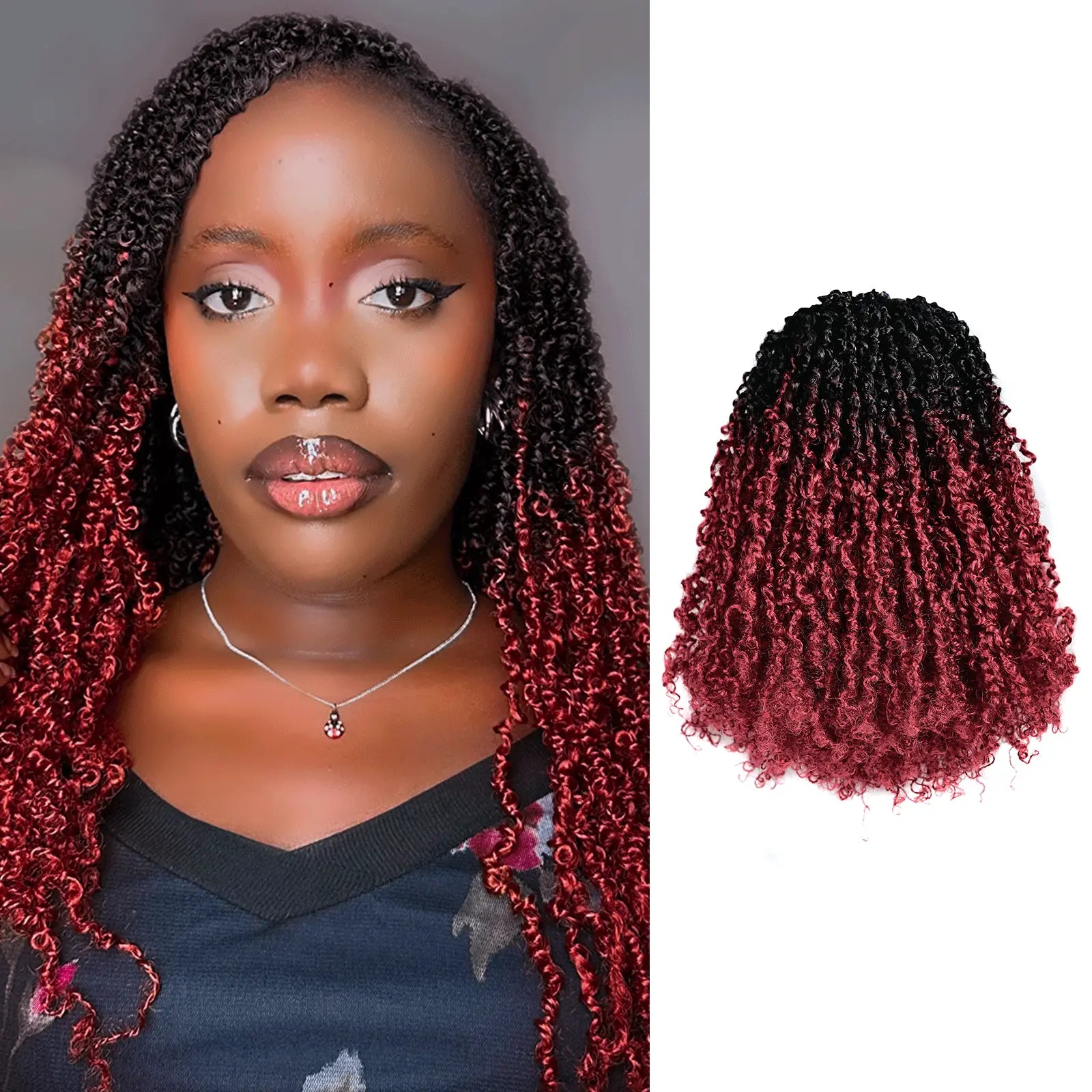 8 Packs YT |  Toyotress® Yanky Twist Crochet Hair Mini Passion Twist Short Passion Twist Pre Twisted Bob Twist Hair Extensions Toyotress