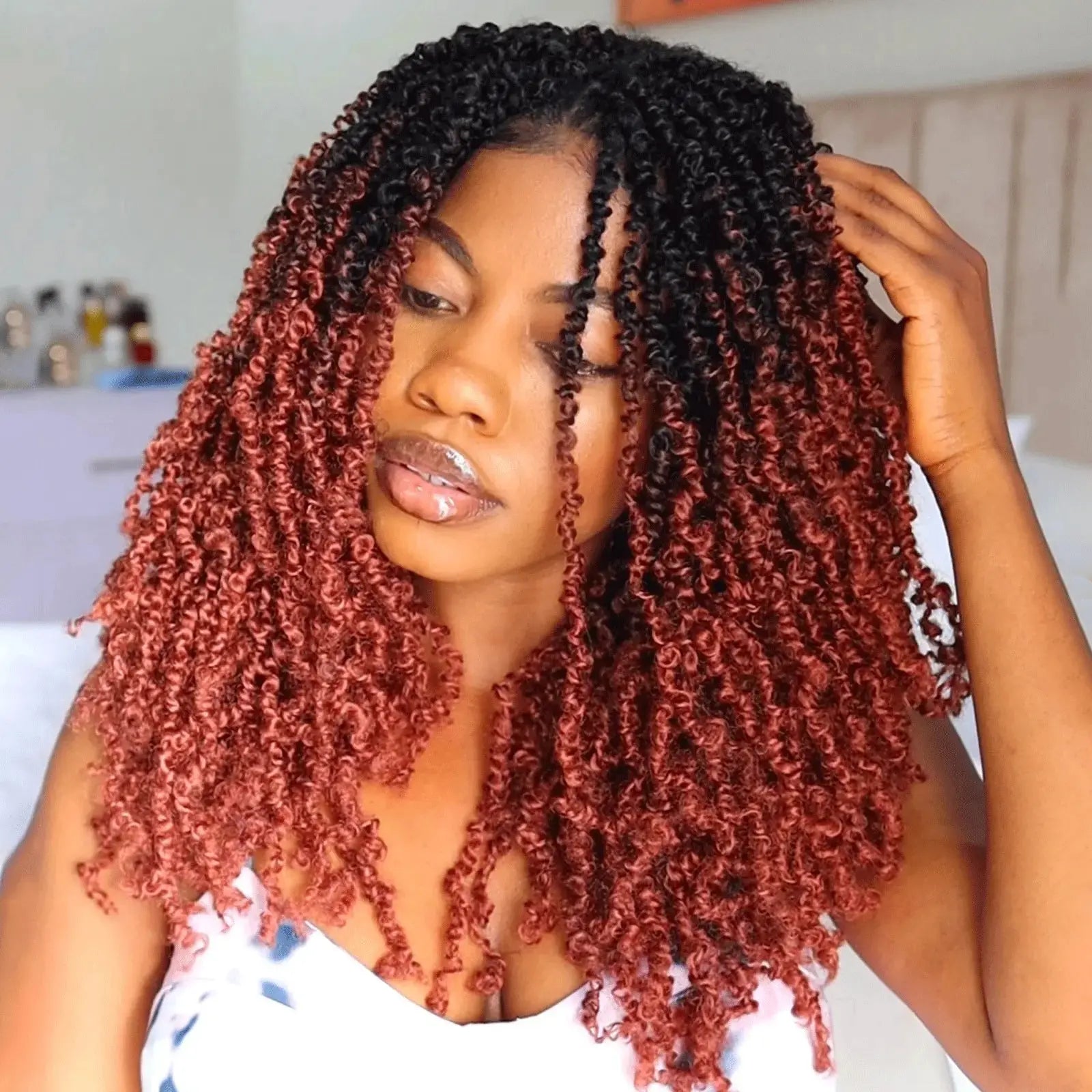 Toyotress Mini Yanky Twist Braiding Hair Short Passion Twist Crochet Braids Synthetic Hair Extensions