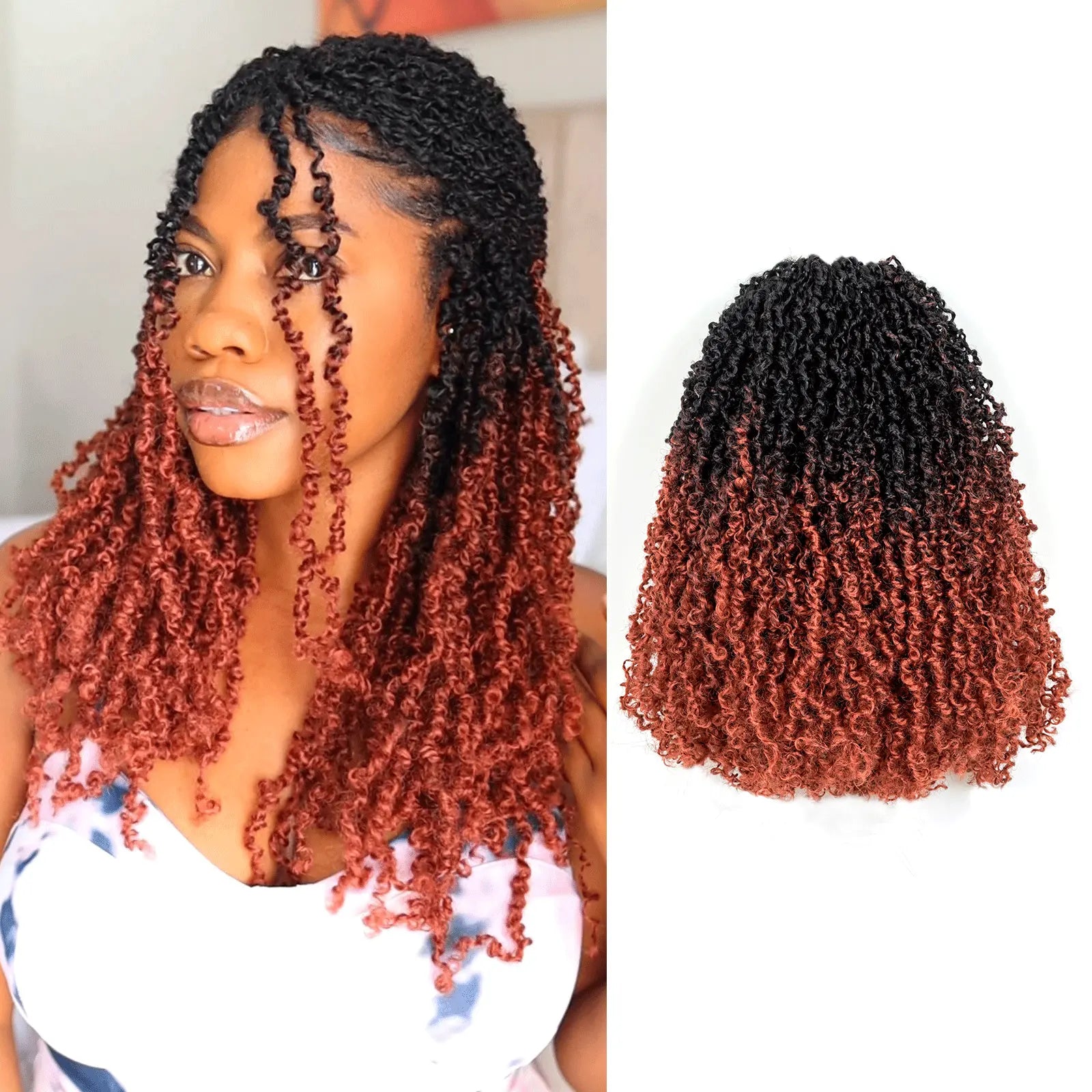 Toyotress Mini Yanky Twist Braiding Hair Short Passion Twist Crochet Braids Synthetic Hair Extensions