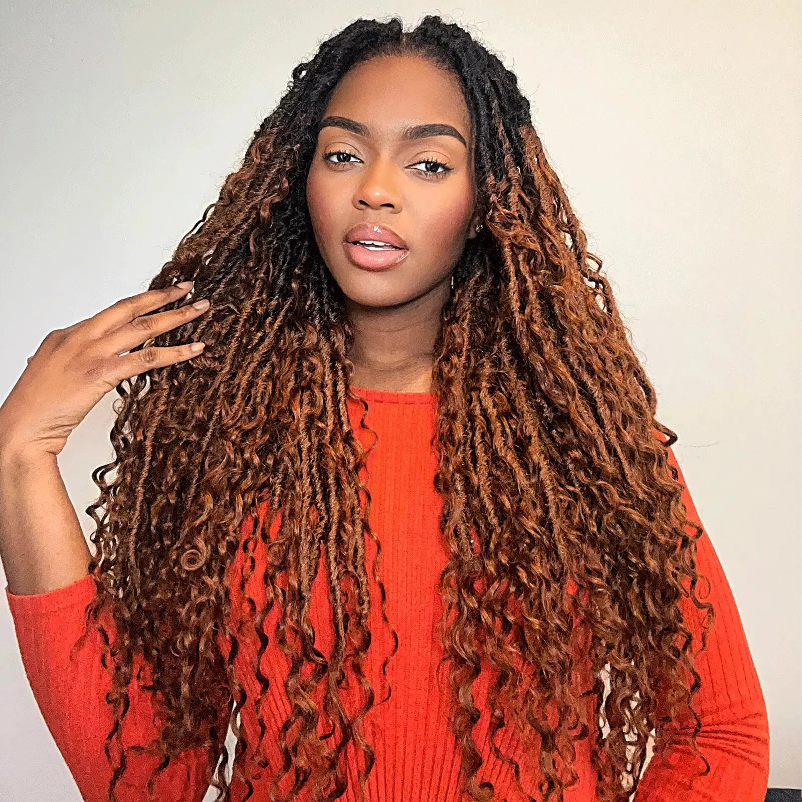 Toyotress Boho Locs With Human Hair Curls Pre Looped Goddess Boho Dreadlocks Curly Full Ends Hair Extensions